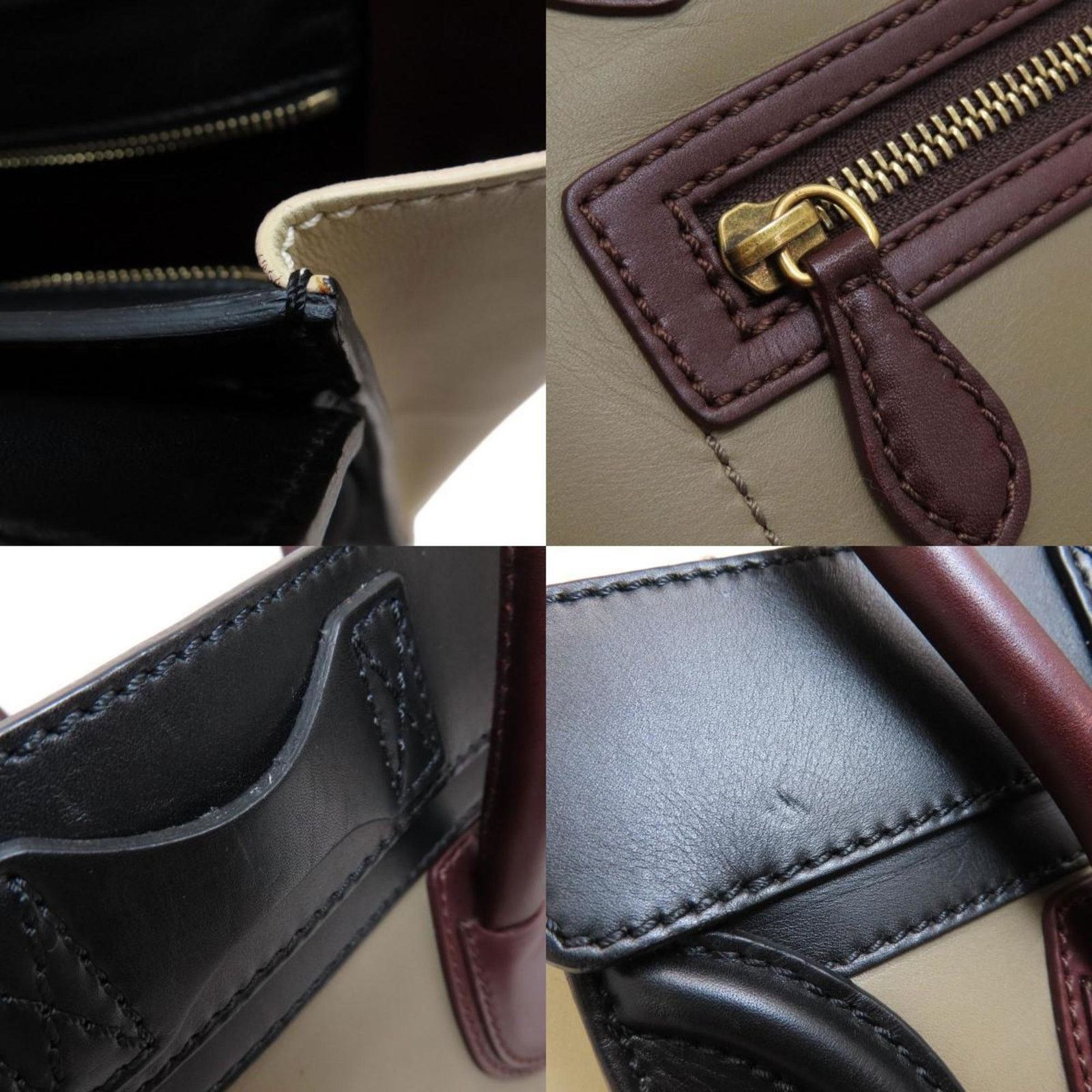 Celine Nano Luggage Tote TriColor handbag