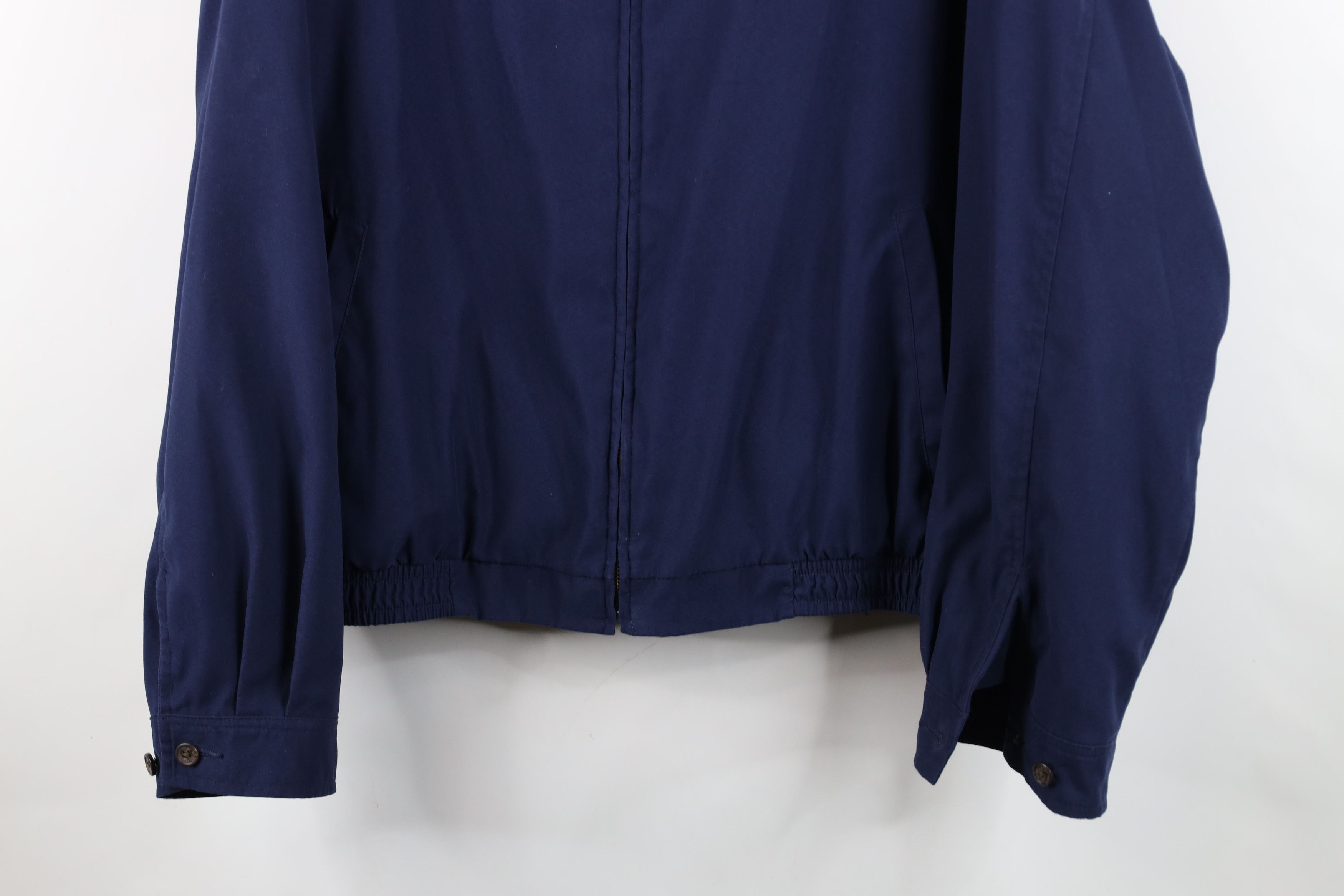 Ralph Lauren Vintage 90s Ralph Lauren Microfiber Bomber Jacket Navy Blue Size US XL / EU 56 / 4 - 3 Thumbnail
