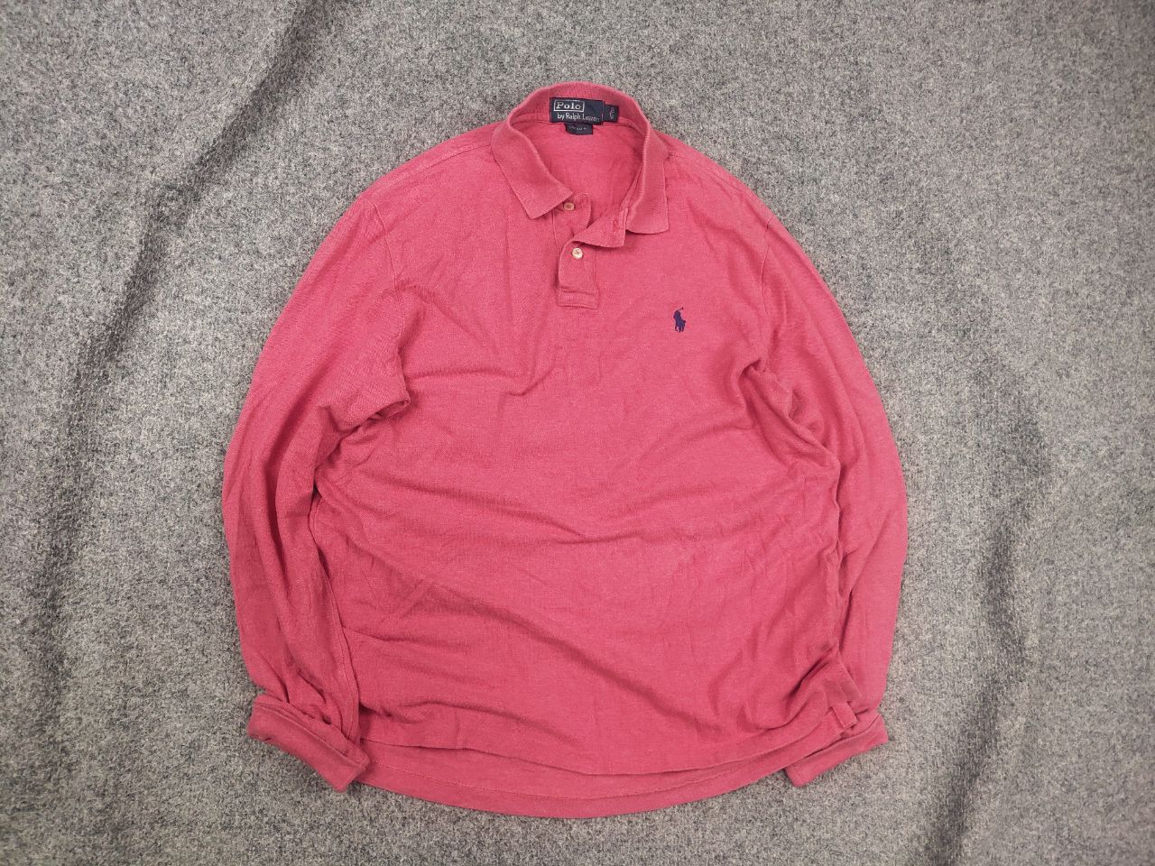 Polo Ralph Lauren Vintage 90's Polo Ralph Lauren Faded Rugby Polo Long sleeve Size US L / EU 52-54 / 3 - 1 Thumbnail
