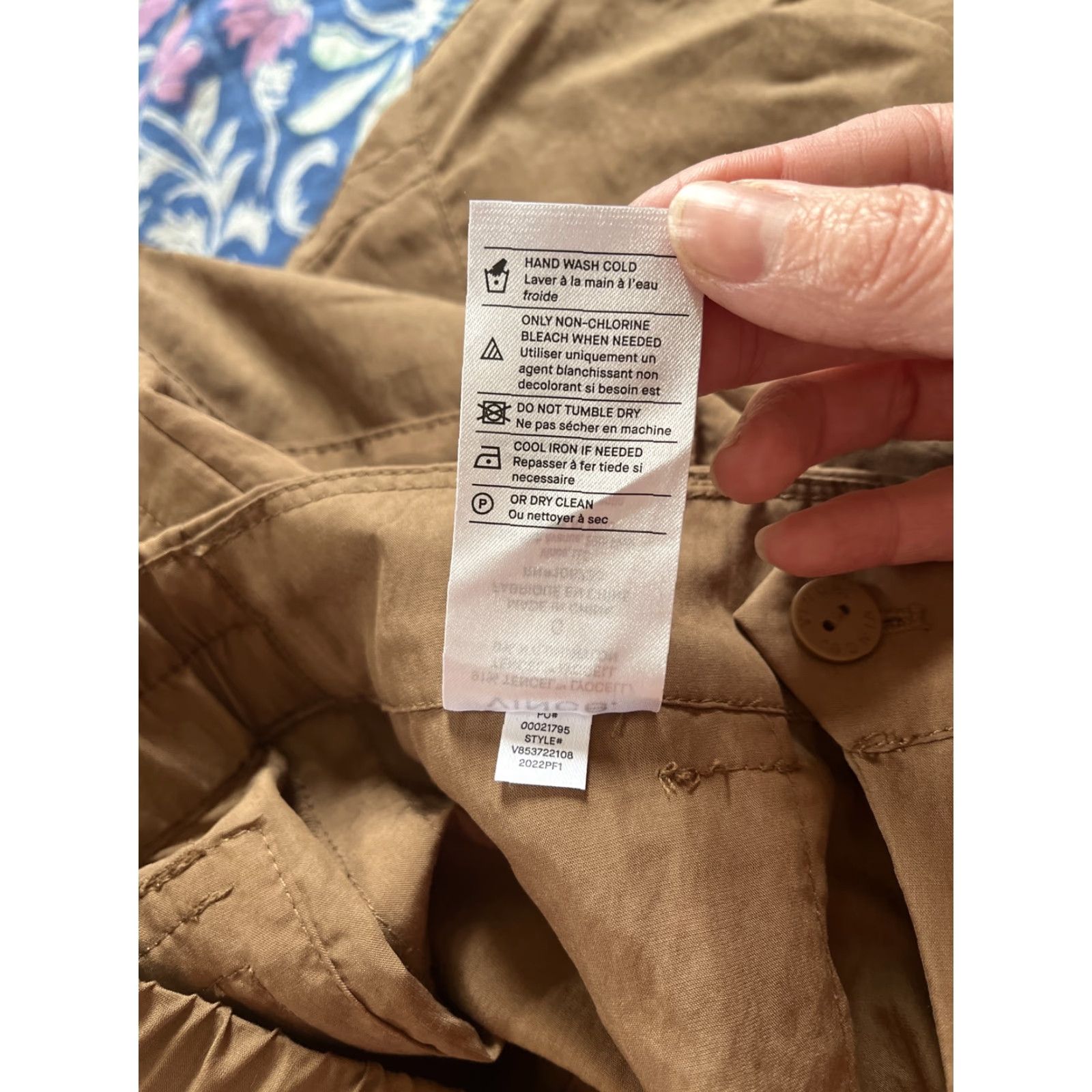 Vince Vince Womens Cargo Pants Size 0 Brown Lyocell Elastic Waist Straight Leg Casual Bohemian Size 25" / US 0 / IT 36 - 7 Thumbnail