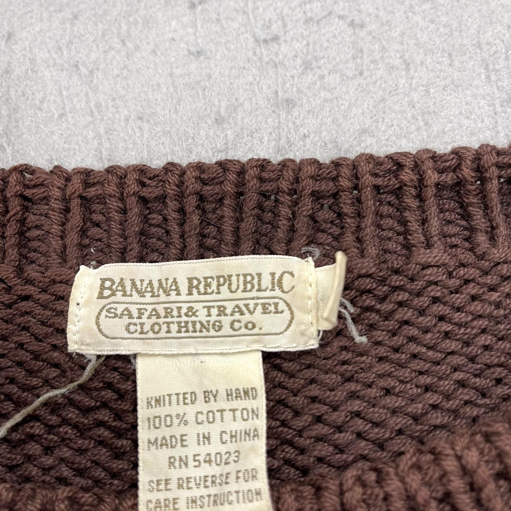 Banana Republic VINTAGE Banana Republic Sweater Womens M Brown Floral Hand Knit Grandma 80s Size M / US 6-8 / IT 42-44 - 5 Thumbnail