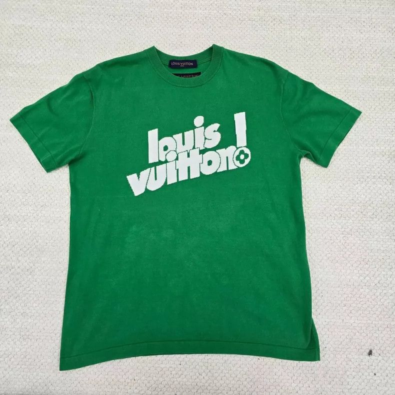 Louis Vuitton Louis Vuitton Green slogan knit short sleeves Size US M / EU 48-50 / 2 - 2 Thumbnail