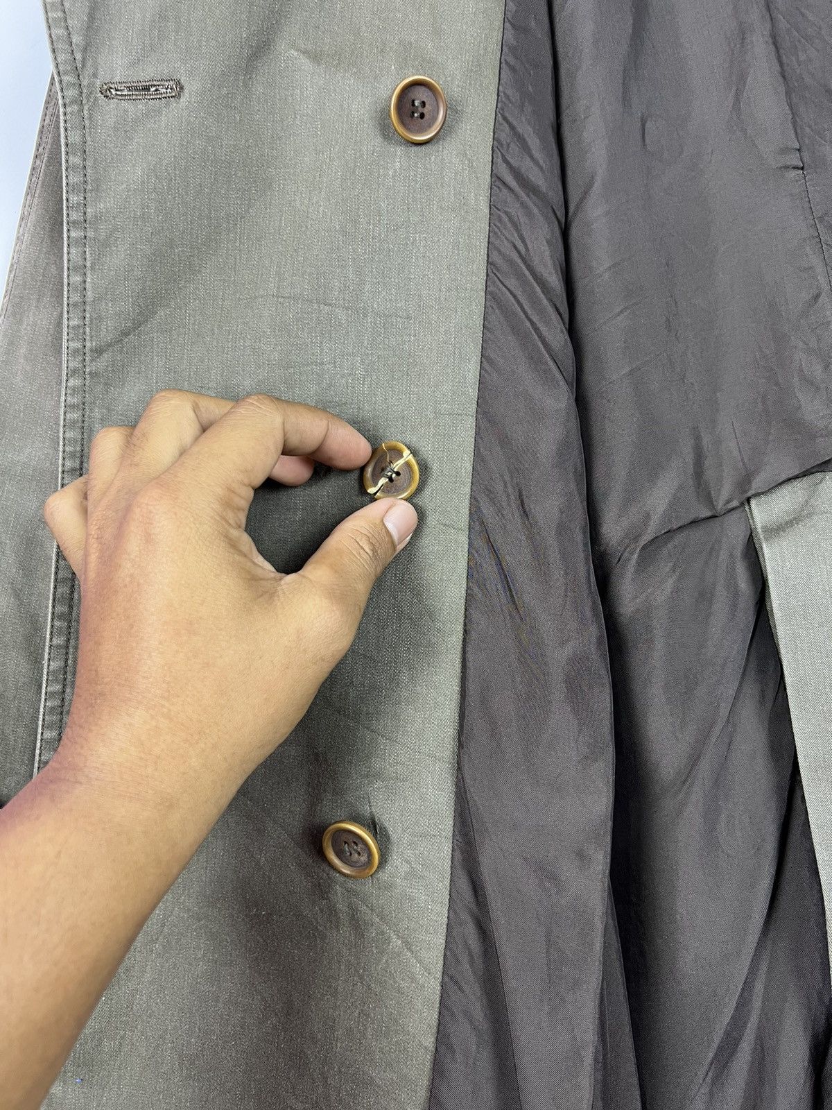 Japanese Brand 🔥 OSAMU MAEDA TRENCH COAT DOUBLE BREASTED Size M / US 6-8 / IT 42-44 - 10 Thumbnail