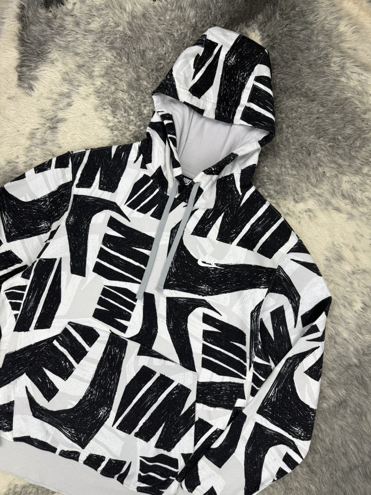 Nike NIKE AOP Swoosh Logo Crayon Style Streetwear Hoodie Size US S / EU 44-46 / 1 - 6 Thumbnail
