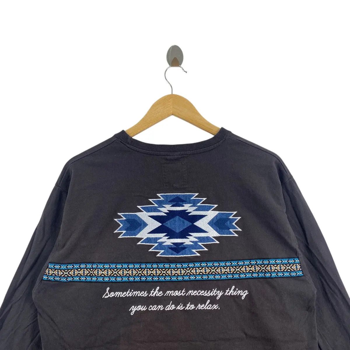 Vintage Vintage NAVAJO UNDERWRAPS AZTEC Trash Tee Shirt Top Long Size M / US 6-8 / IT 42-44 - 2 Thumbnail
