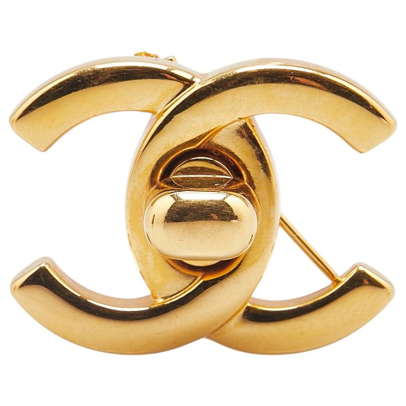 Chanel Chanel Chanel Coco Mark Turnlock Brooch Metal Brooch Size ONE SIZE - 1 Thumbnail