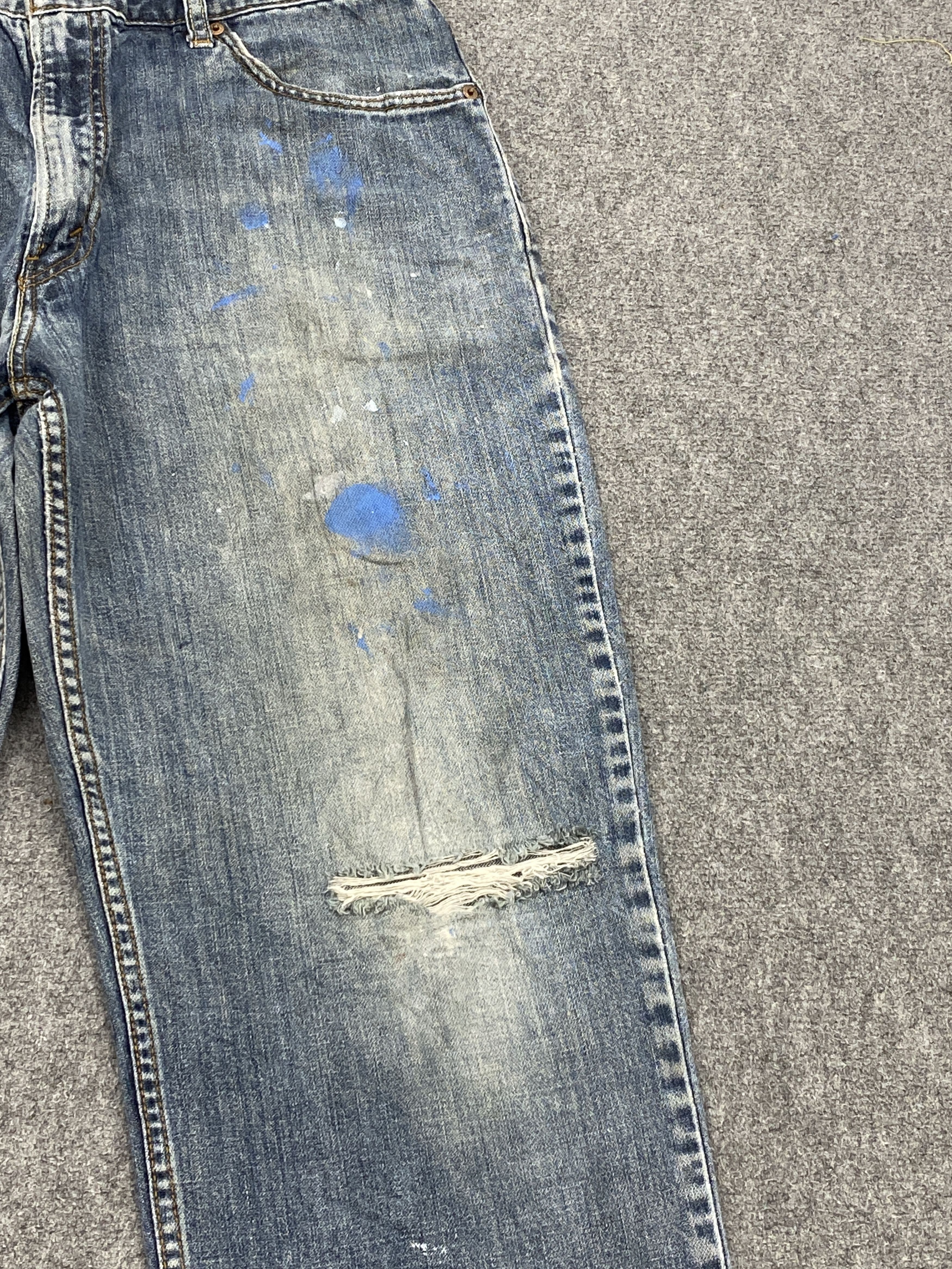 Levi's Distressed Vintage Levi's 550 Splatter Paint Jeans DP2686 Size US 35 - 11 Thumbnail
