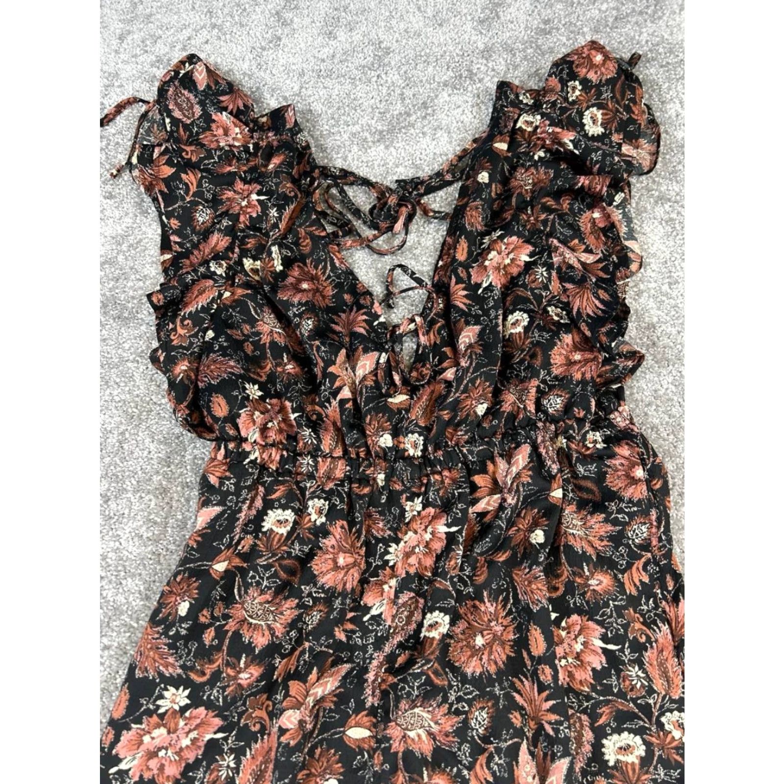 Madewell Madewell Jumpsuit Womens Medium Black Pink Floral New Size 32" / US 10 / IT 46 - 2 Thumbnail