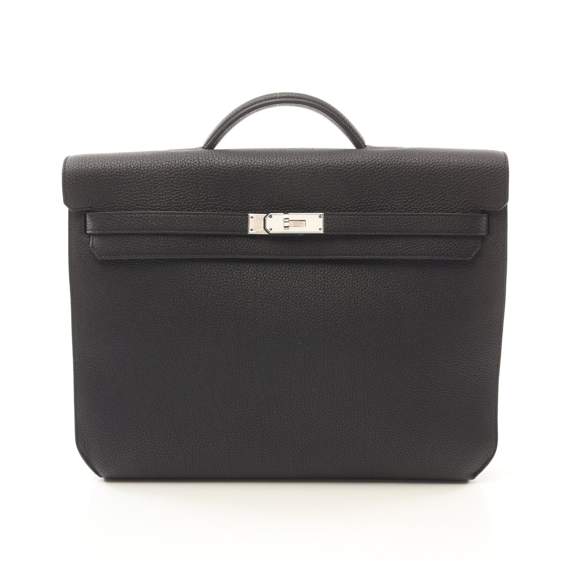 Hermes Hermes Kelly Depeche 36 Briefcase Business Bag Togo Black 
