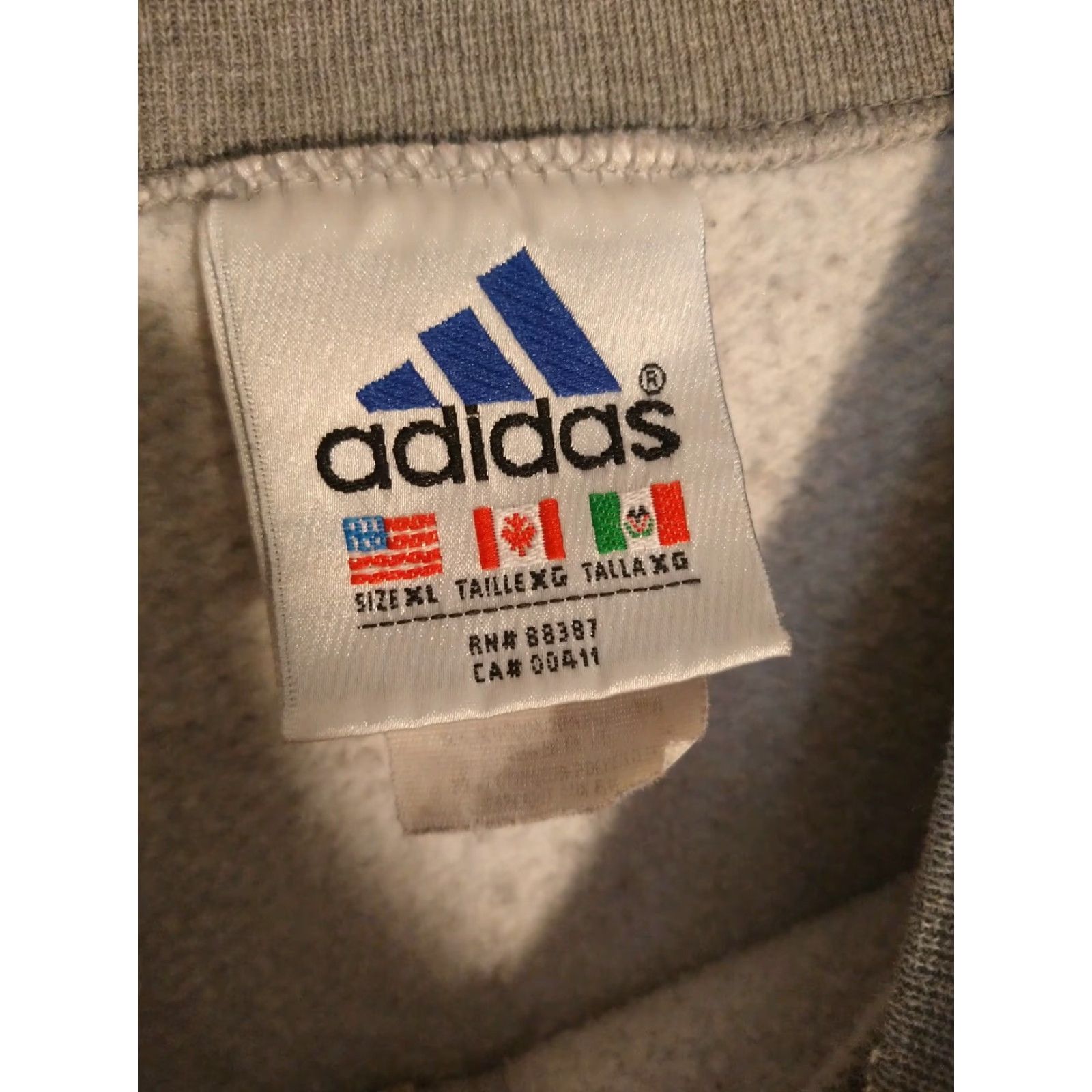 Adidas VINTAGE adidas Pullover Sweatshirt Men XL Gray Made In USA Old Tag Grail Size US XL / EU 56 / 4 - 3 Thumbnail