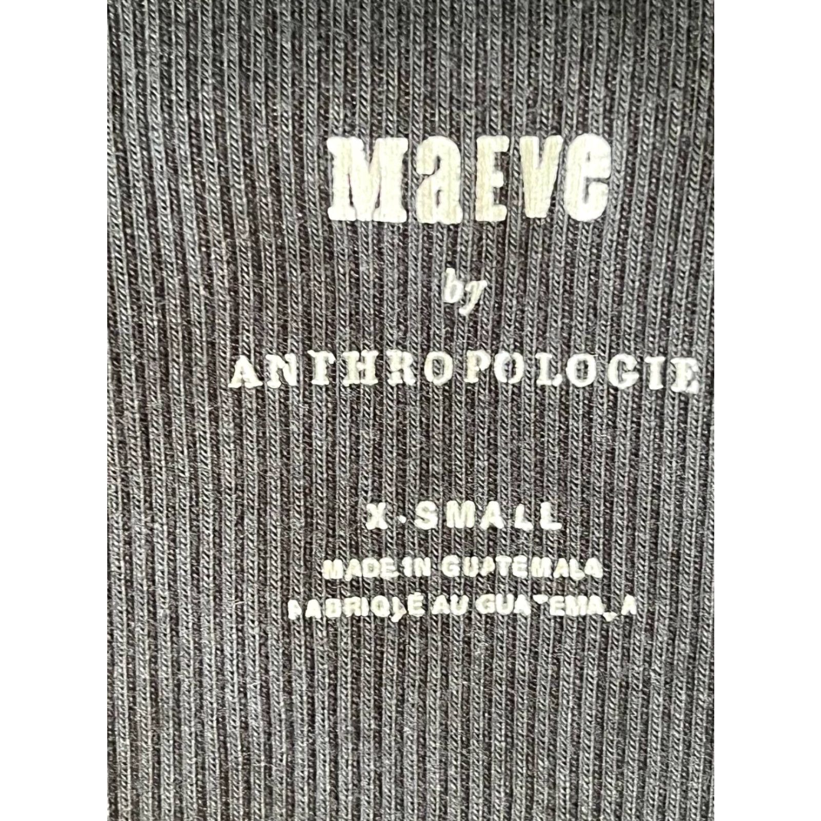 Anthropologie Maeve Anthropologie Womens Tank Top Sleeveless Ribbed Black Size XS Cotton Blend Lightweight Casual Everyday Size XS / US 0-2 / IT 36-38 - 5 Thumbnail