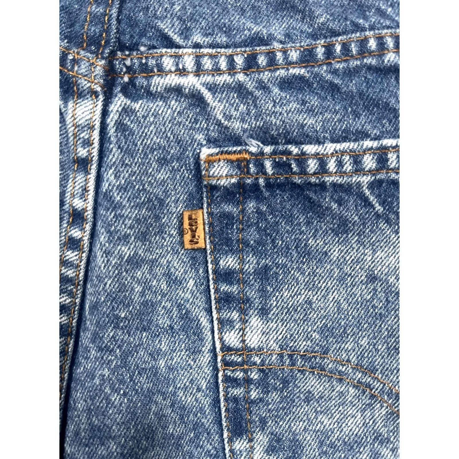 Levi's VINTAGE Levi's Jeans Mens 34x29 Blue Acid Wash Denim Straight Leg Made USA 80s Size US 34 / EU 50 - 7 Thumbnail
