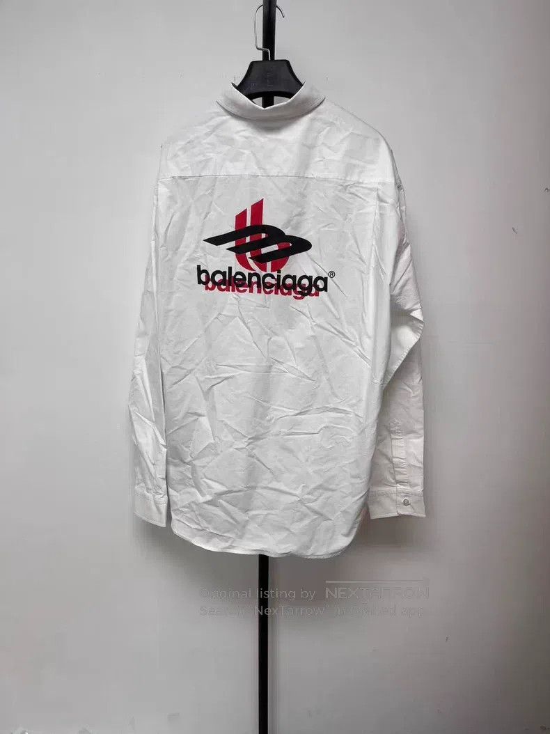 Balenciaga Balenciaga size 39 Letter Logo Pattern Pointed Collar Sing Size US L / EU 52-54 / 3 - 1 Thumbnail