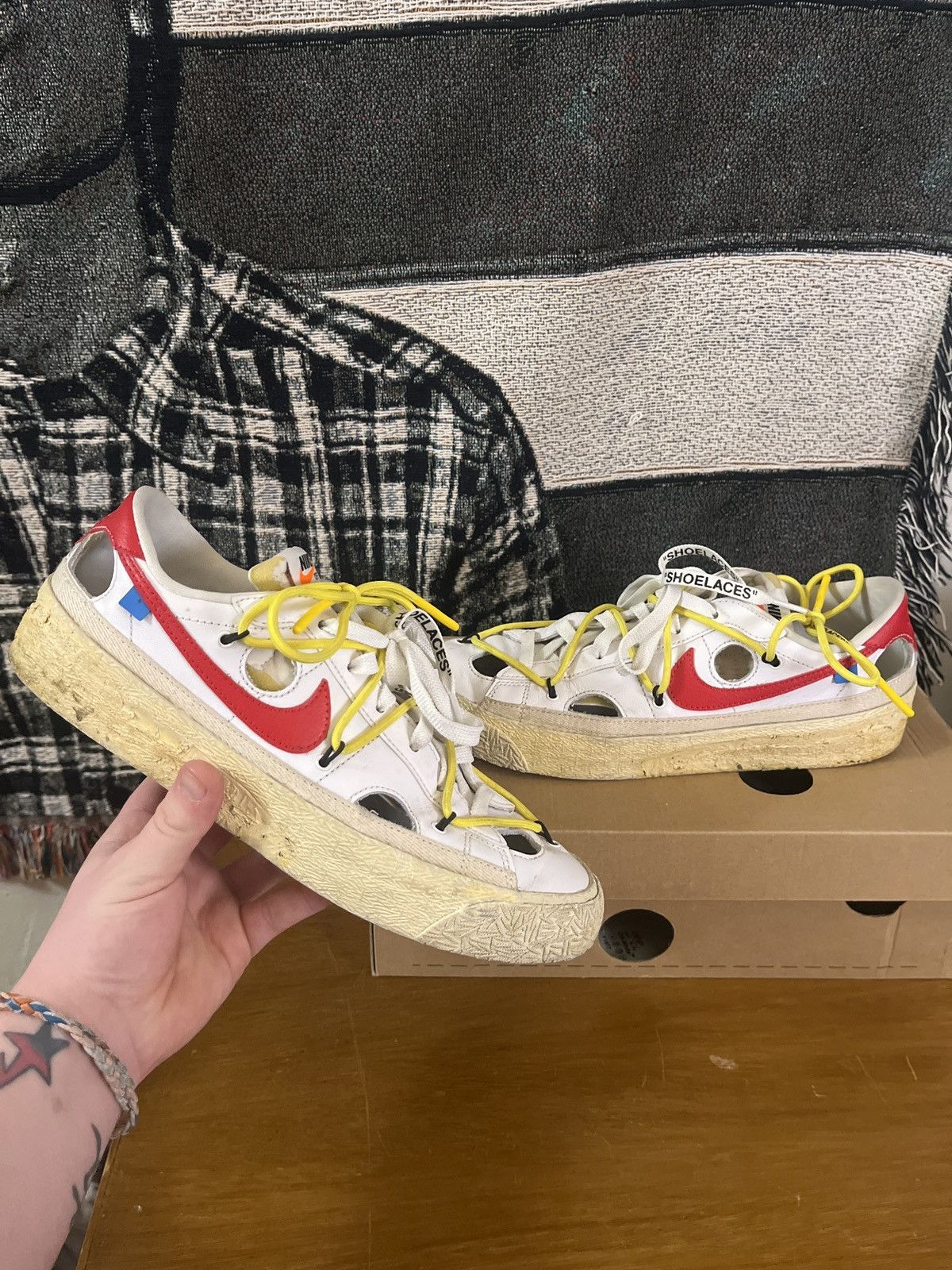 Off White Nike Blazer Low University White/Red