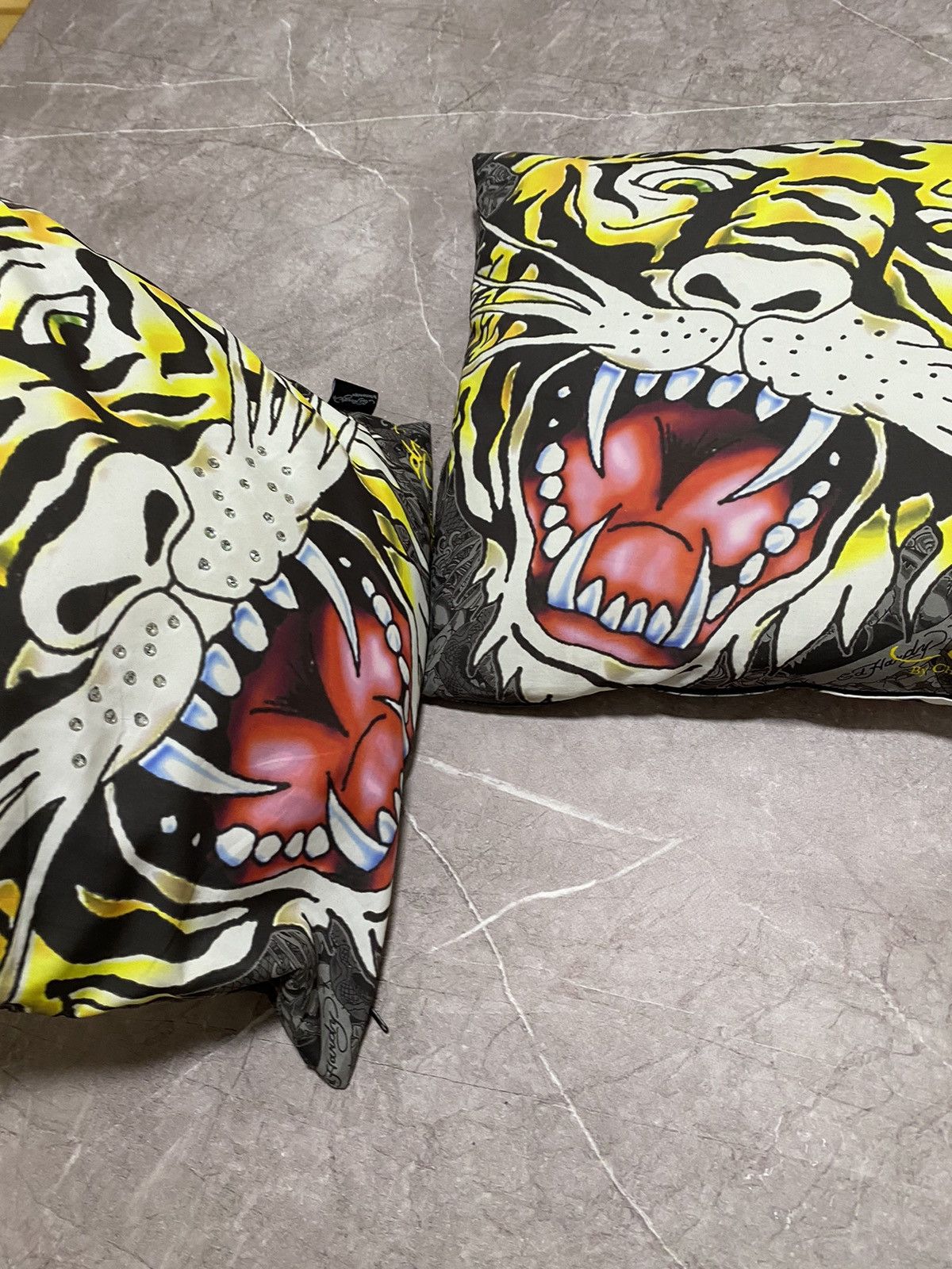 Ed Hardy Vintage Y2K Ed Hardy by Christian Audigier Two Pillow Rare Size ONE SIZE - 12 Thumbnail