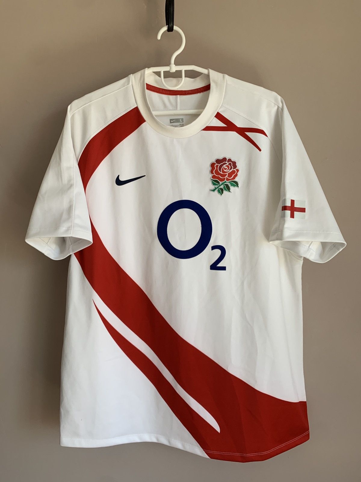 Nike England 2007 Home Rugby Union Shirt Nike Jersey Vintage Sz L Size US L / EU 52-54 / 3 - 1 Thumbnail