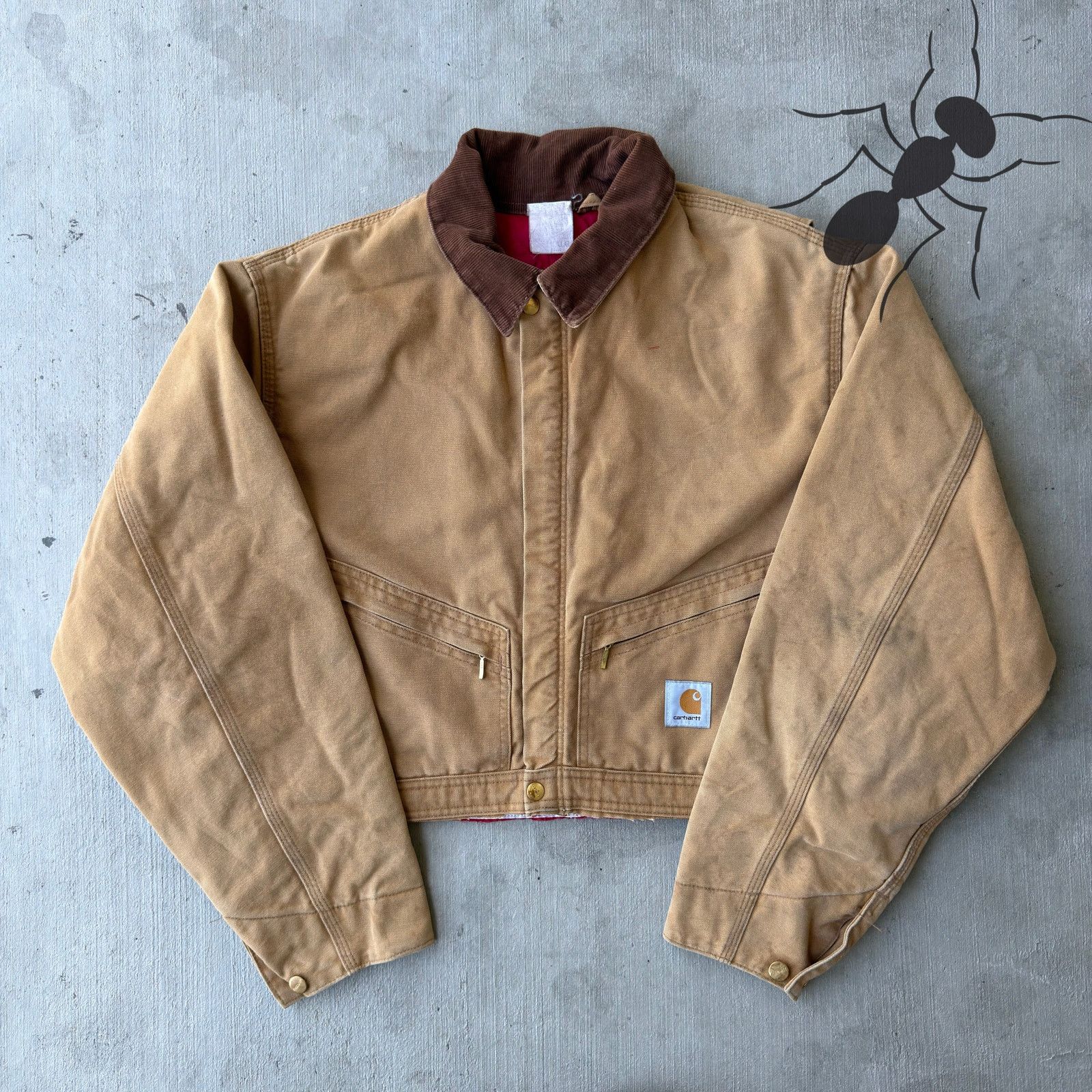 Carhartt × Vintage Carhartt brown cropped Detroit style work wear jacket Size US L / EU 52-54 / 3 - 1 Thumbnail