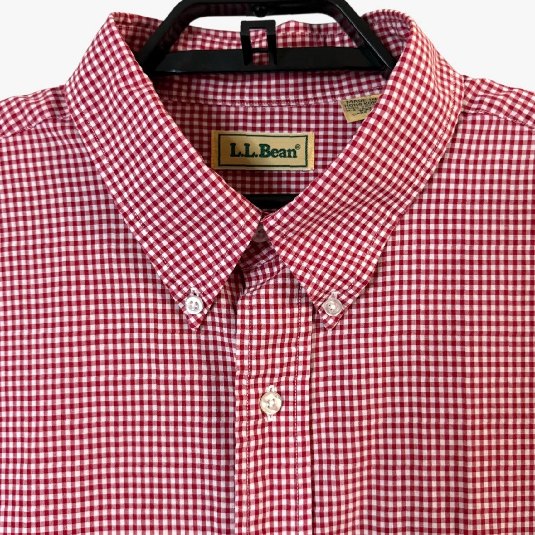 Vintage VINTAGE LL Bean Gingham Plaid Button-Down Shirt Red XXLT 100% Cotton Men’s Big & Tall Button-Up 90s Casual Size US XXL / EU 58 / 5 - 5 Thumbnail