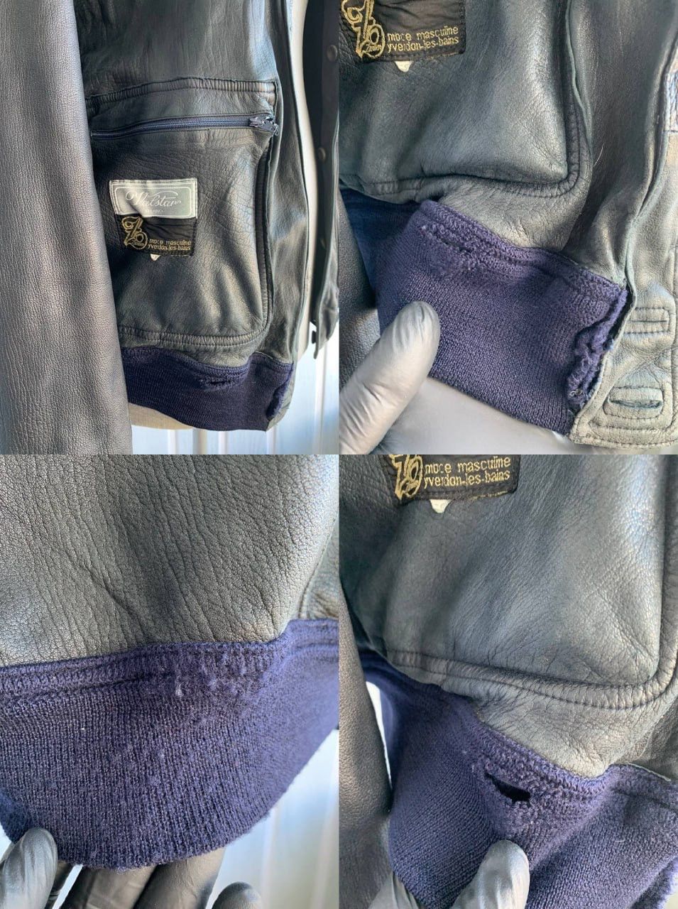 Valstar × Vintage Vintage Valstar Milano Navy Suede Leather Bomber Jacket Size US M / EU 48-50 / 2 - 12 Thumbnail