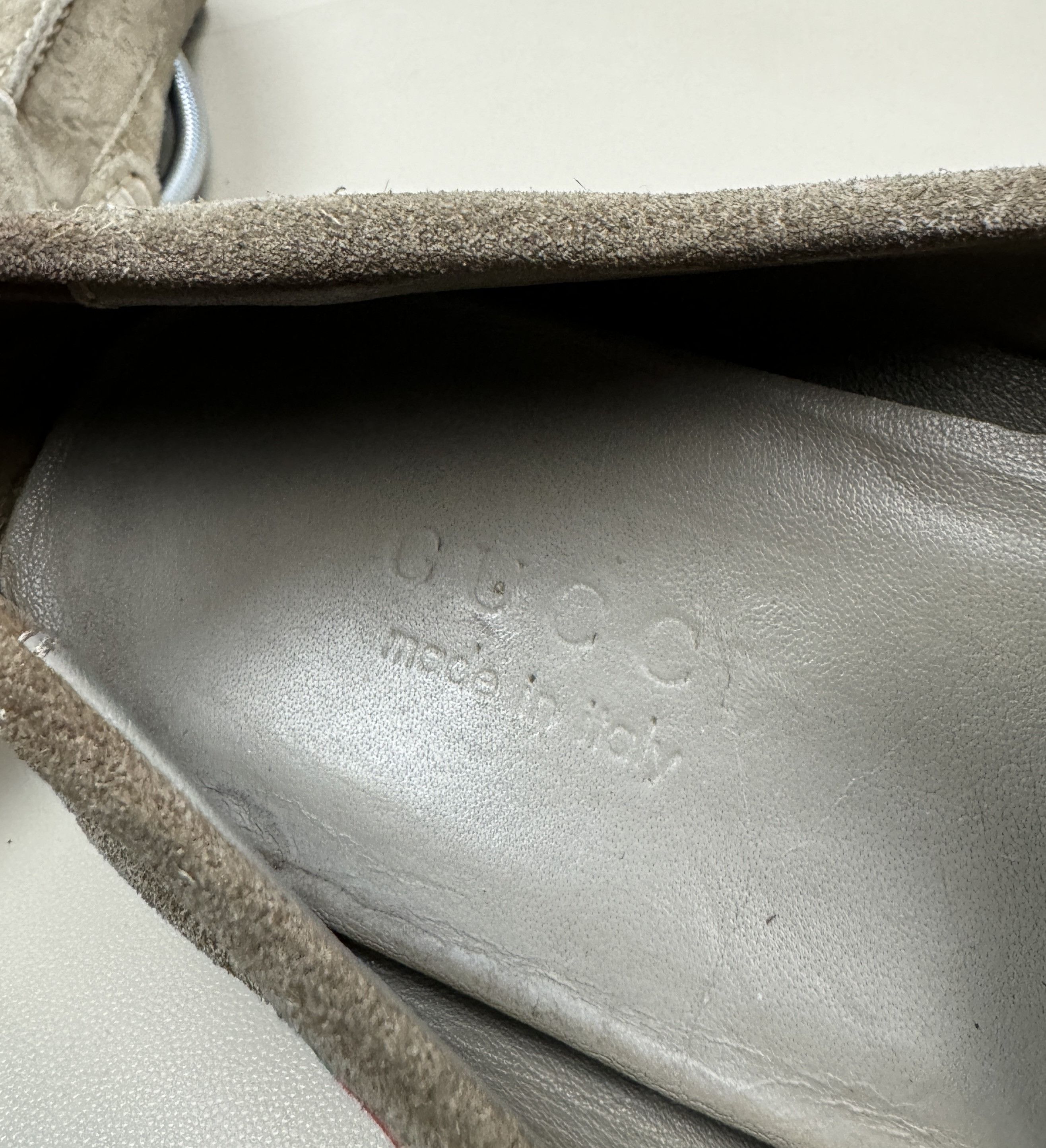 Gucci Gucci Suede GG Monogram Loafers Flats Olive Gray Size 8 Size US 9 / EU 42 - 10 Thumbnail