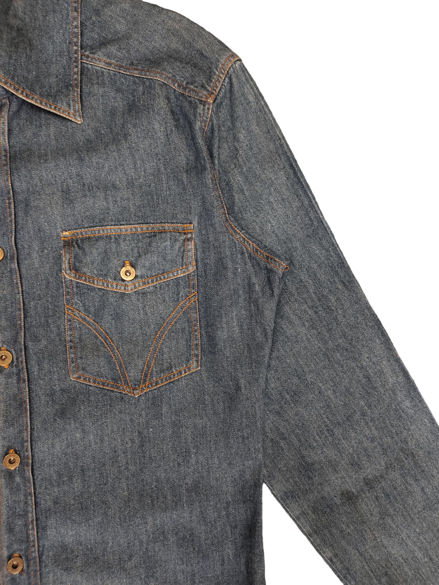 Dolce & Gabbana Dolce & Gabbana Double Pocket Denim Shirt Japan Edition Size US S / EU 44-46 / 1 - 5 Thumbnail