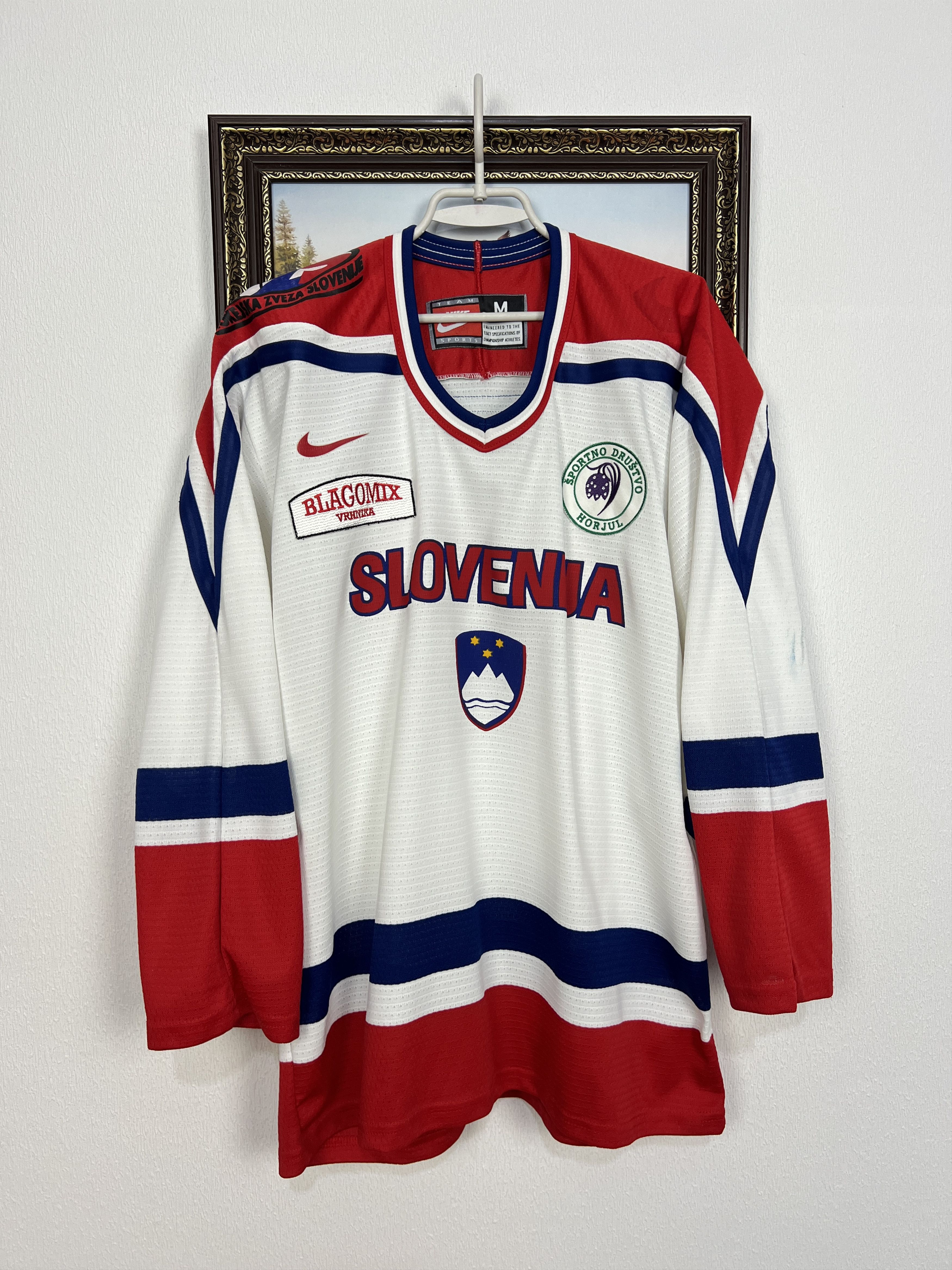 Nike Nike Slovenia Ice Hockey Match Worn Jersey National Trikot Size US M / EU 48-50 / 2 - 1 Thumbnail