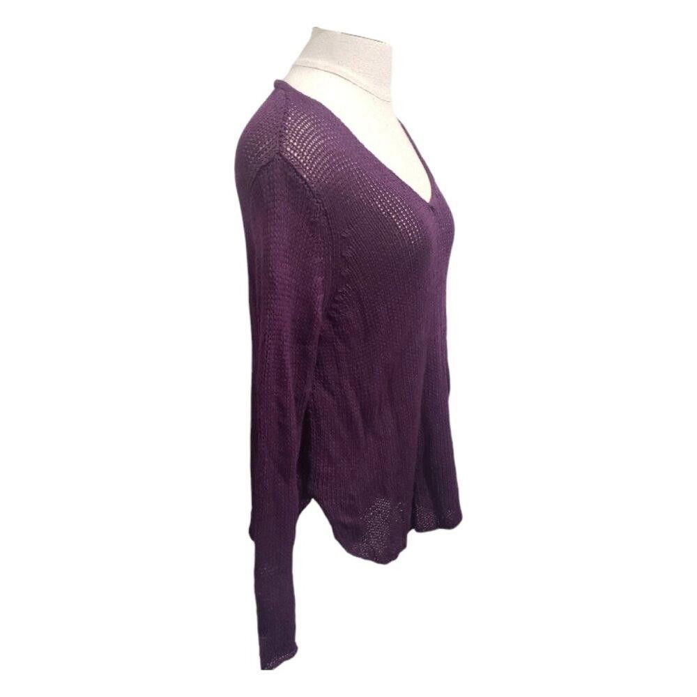 Designer CT1920 Wooden Ships Long Sleeve Purple V-neck Sweater X/S Size XS / US 0-2 / IT 36-38 - 4 Thumbnail