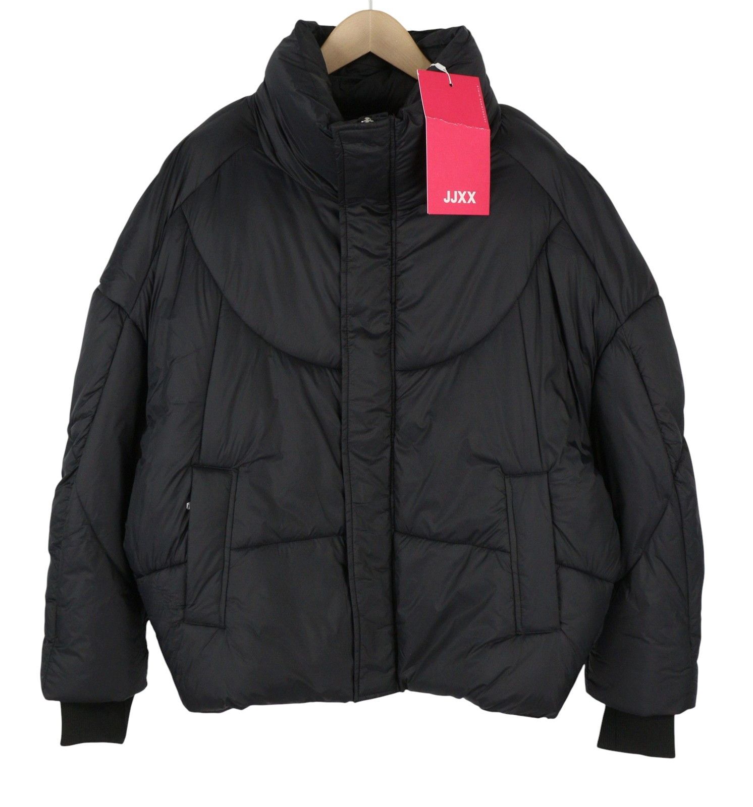 Jack & Jones SAGA NYLON QUILTED XL Black Padded Hidden Hood 88023 Size XL / US 12-14 / IT 48-50 - 4 Thumbnail