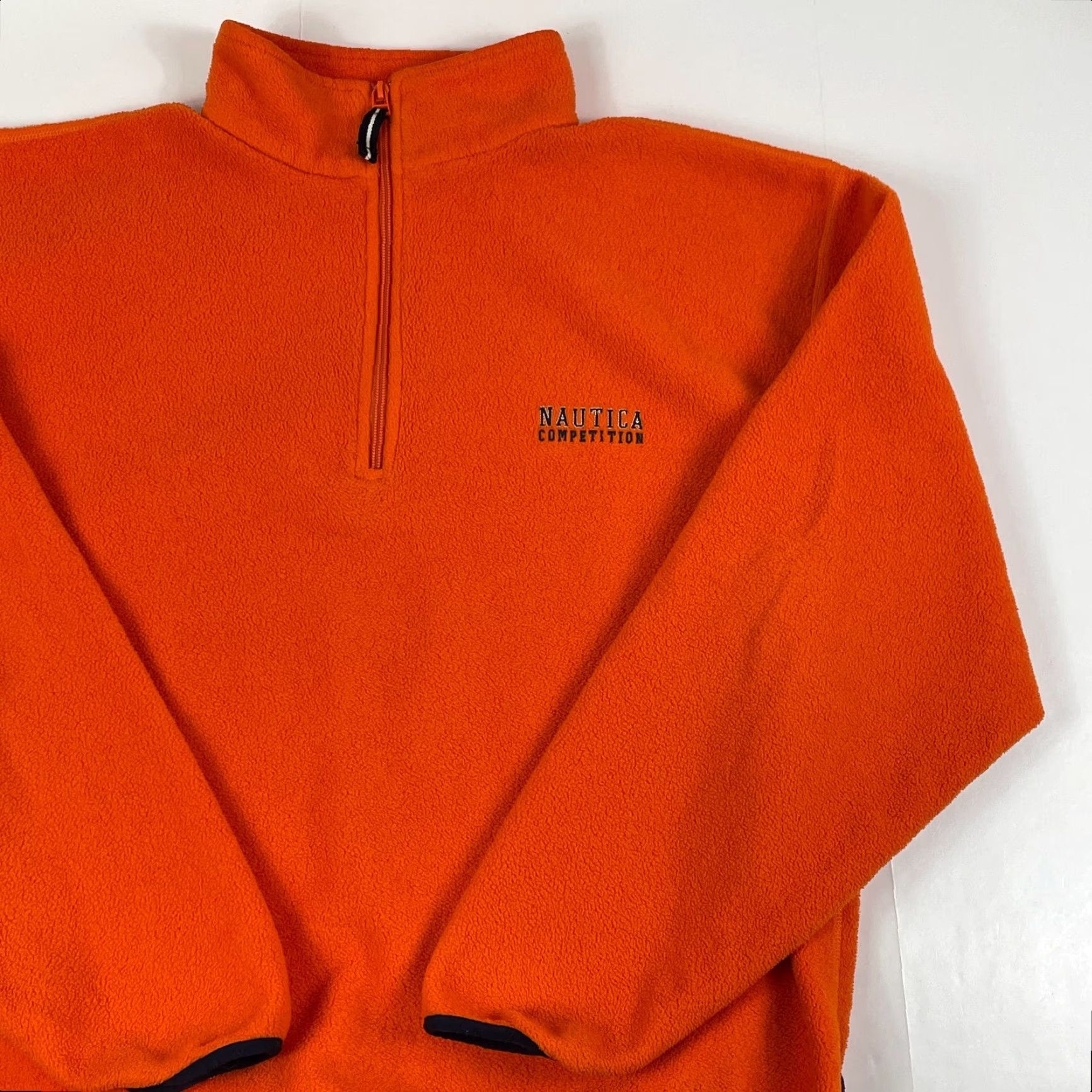 Nautica VINTAGE Nautica Jacket Mens Large Orange Competition Fleece 1/4 Zip Hiking USA Size US L / EU 52-54 / 3 - 3 Thumbnail