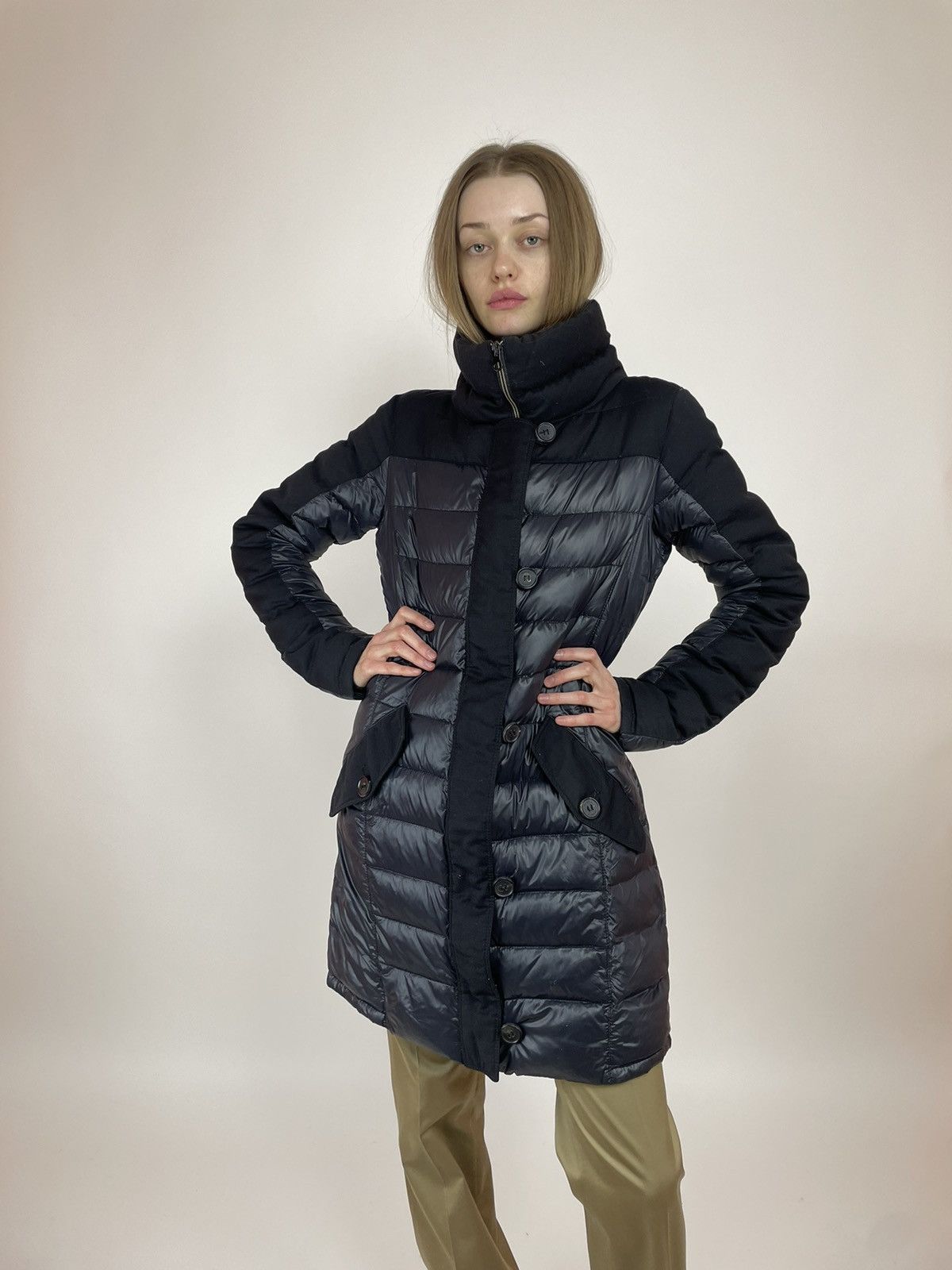 Duvetica DUVETICA Women's Black Down Coat Puffer luxe Jacket Size 44 Size M / US 6-8 / IT 42-44 - 1 Thumbnail