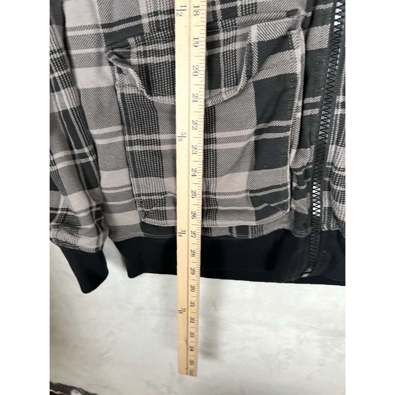 Hurley VINTAGE Hurley Jacket 2XL Gray Plaid Fleece Lined Hooded Full Zip Mens Size US XXL / EU 58 / 5 - 2 Thumbnail