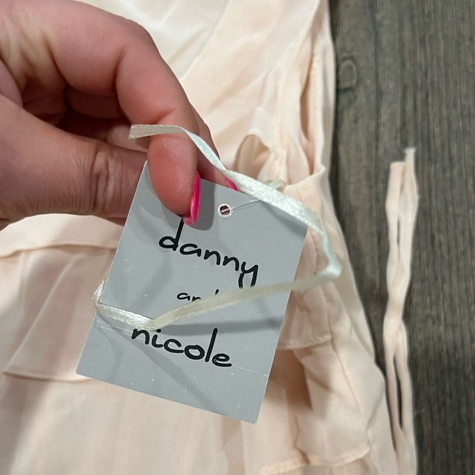 Danner NWT Danny and Nicole Dress Cream Sleeveless Chiffon Size 12 Size XL / US 12-14 / IT 48-50 - 7 Thumbnail