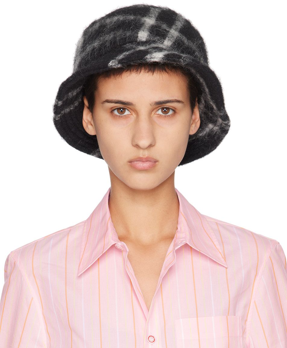 Marni o1y0225 Size : L / Cap / Hat in White/Black Size ONE SIZE - 1 Thumbnail