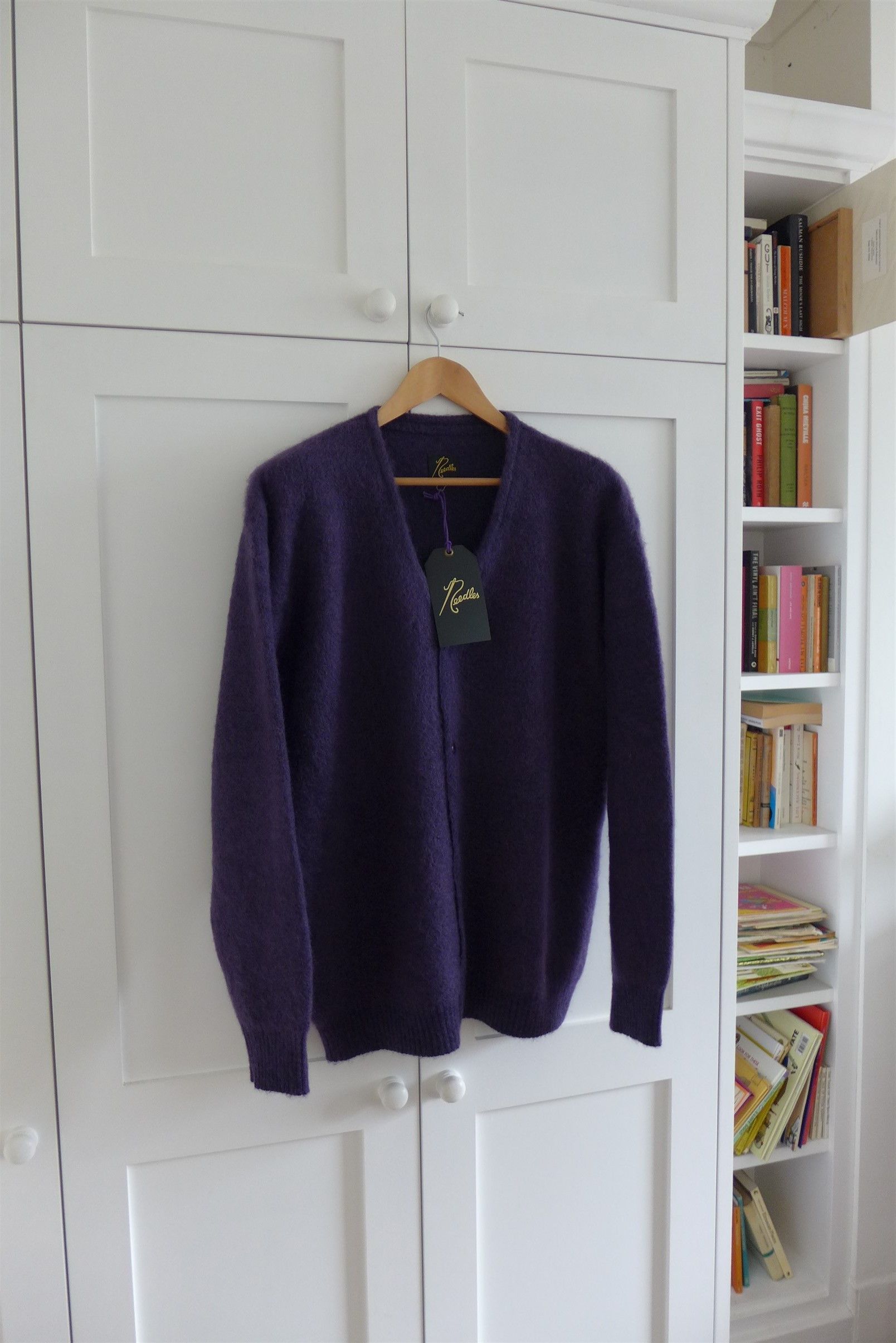 トップス Needles mohair cardigan purple Needles Mohair Cardigan - Argyle Purple | Garmentory