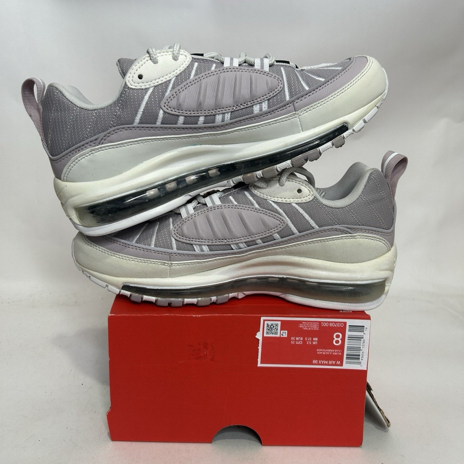 Nike Nike Air Max 98 WMNS “Silver Lilac Violet Black White” Size US 8 / IT 38 - 3 Thumbnail
