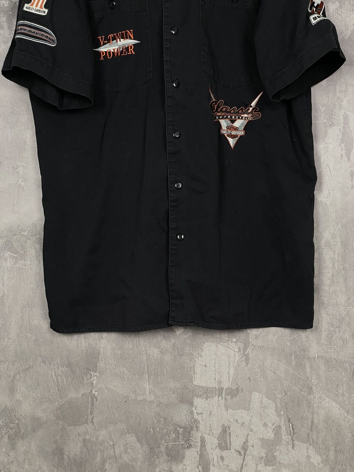 Harley Davidson Harley Davidson Big Embroided Logo Y2K Bike Shirt Button Ups Size US M / EU 48-50 / 2 - 6 Thumbnail