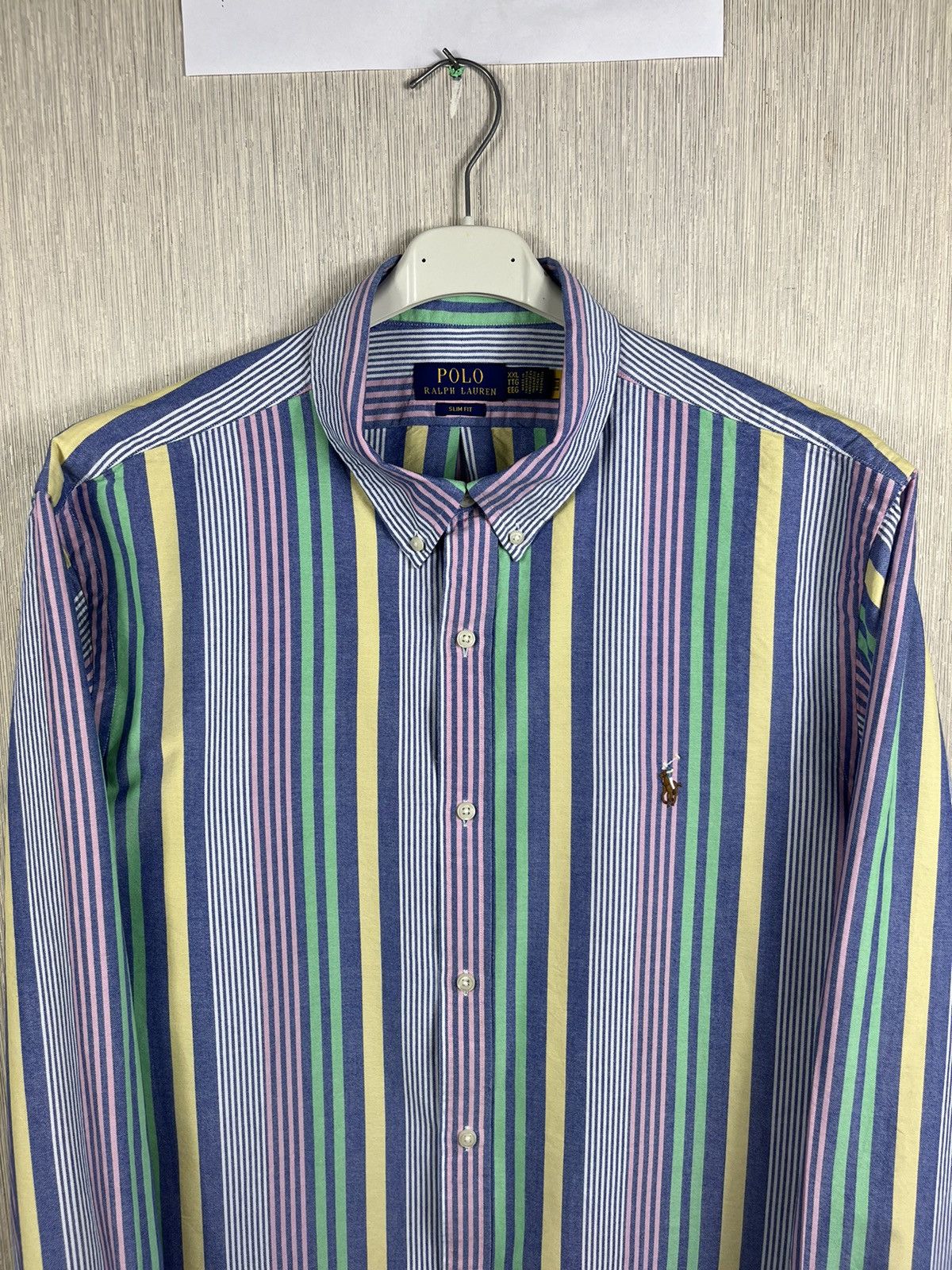 Polo Ralph Lauren × Ralph Lauren Polo Ralph Lauren multicolor striped chest logo pony shirt Size US XXL / EU 58 / 5 - 4 Thumbnail