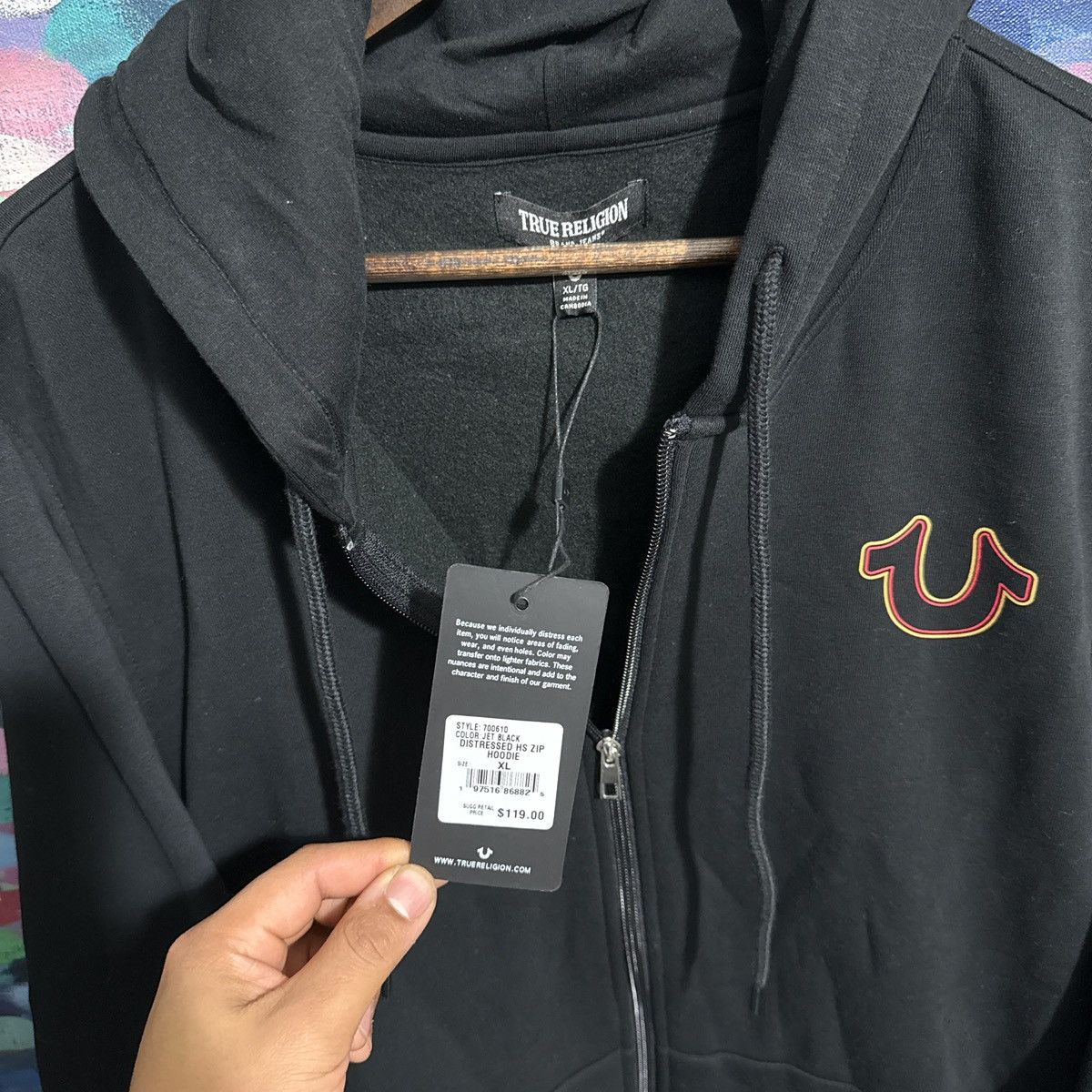 True Religion True religion puff print graphic hoodie black Size XL Size US XL / EU 56 / 4 - 3 Thumbnail