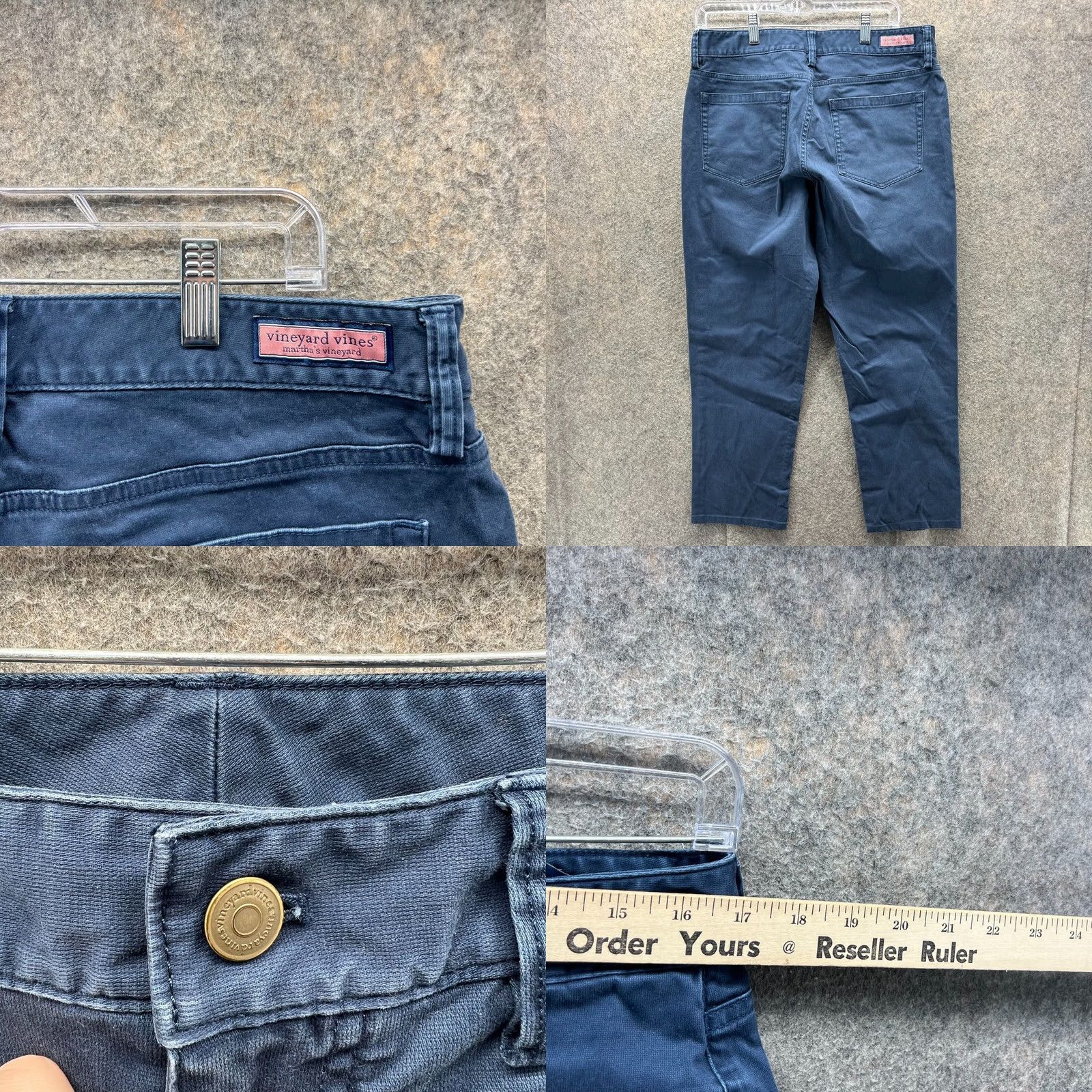 Vineyard Vines Vineyard Vines Pants 32x30 Blue Chino Flat Front Canvas Regular Slant/Pockets Men Vintage 90s? (decade not specified) Size US 32 / EU 48 - 8 Thumbnail