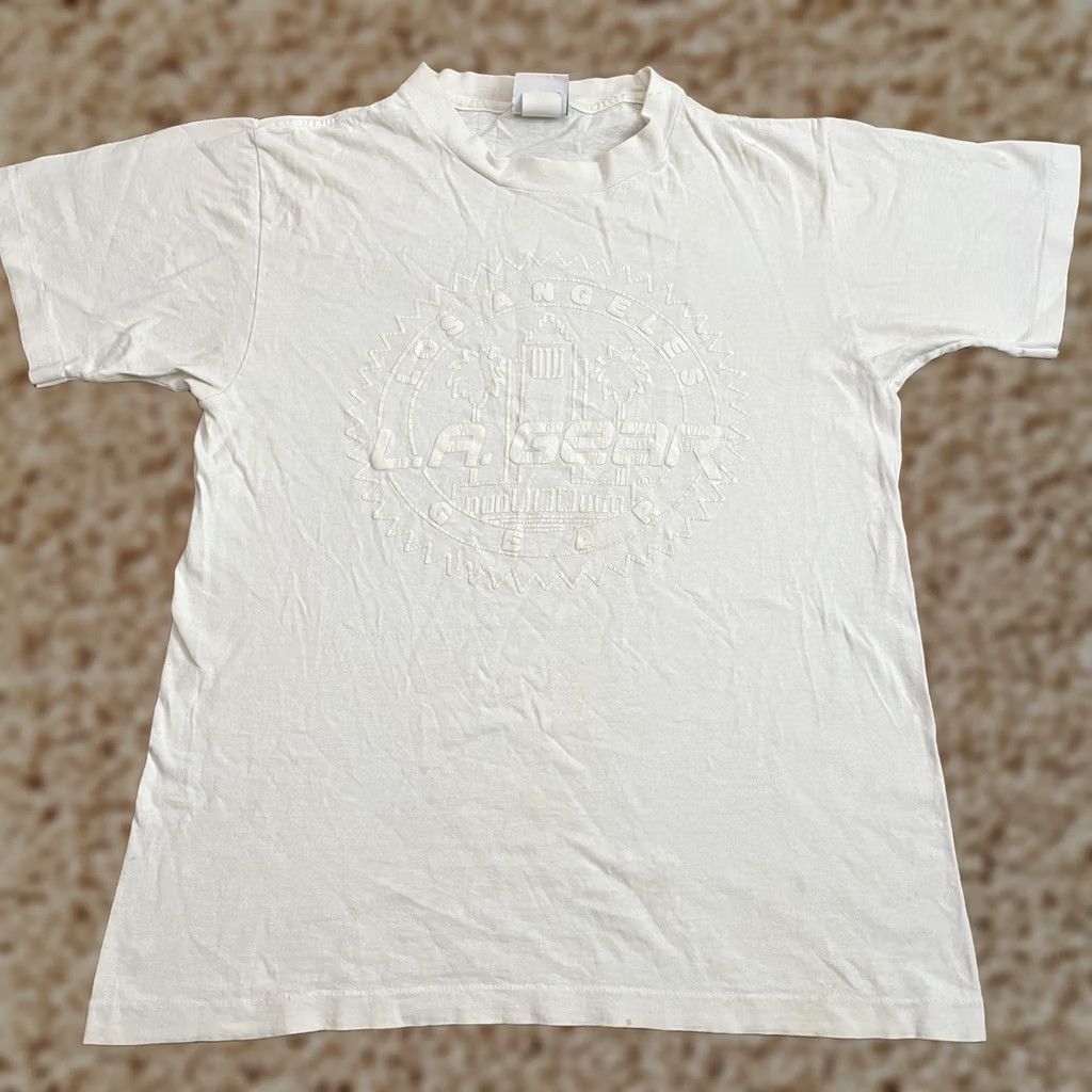 Spell VINTAGE L.A. Gear Shirt Adult Medium Beige Logo Athletic Mens 90s Y2K Shirt Mens Beige Logo 90s America Hip Hop Vintage Size US M / EU 48-50 / 2 - 1 Thumbnail