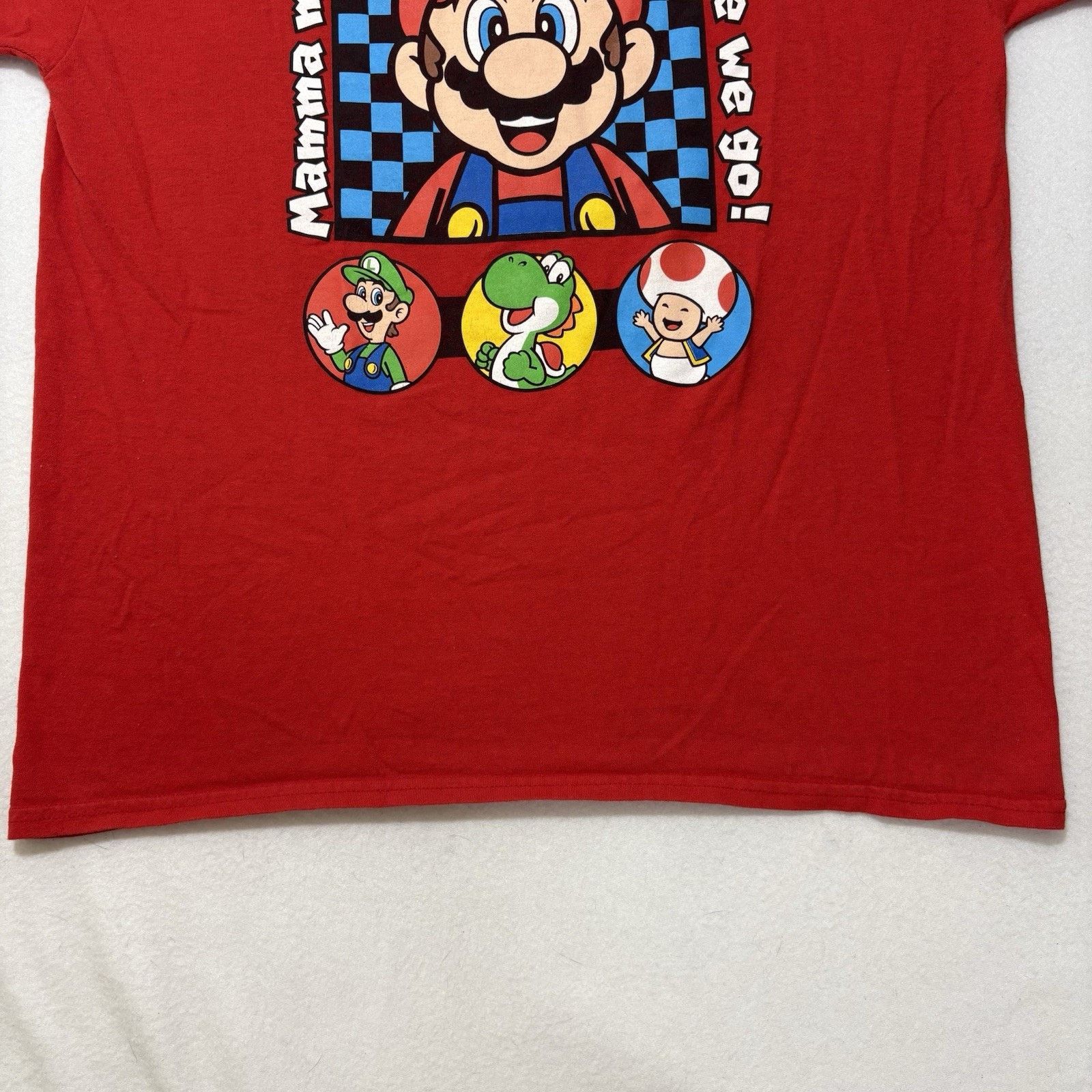 Nintendo Nintendo Super Mario Large Graphics T Shirt Red Here We Go Size US L / EU 52-54 / 3 - 6 Thumbnail