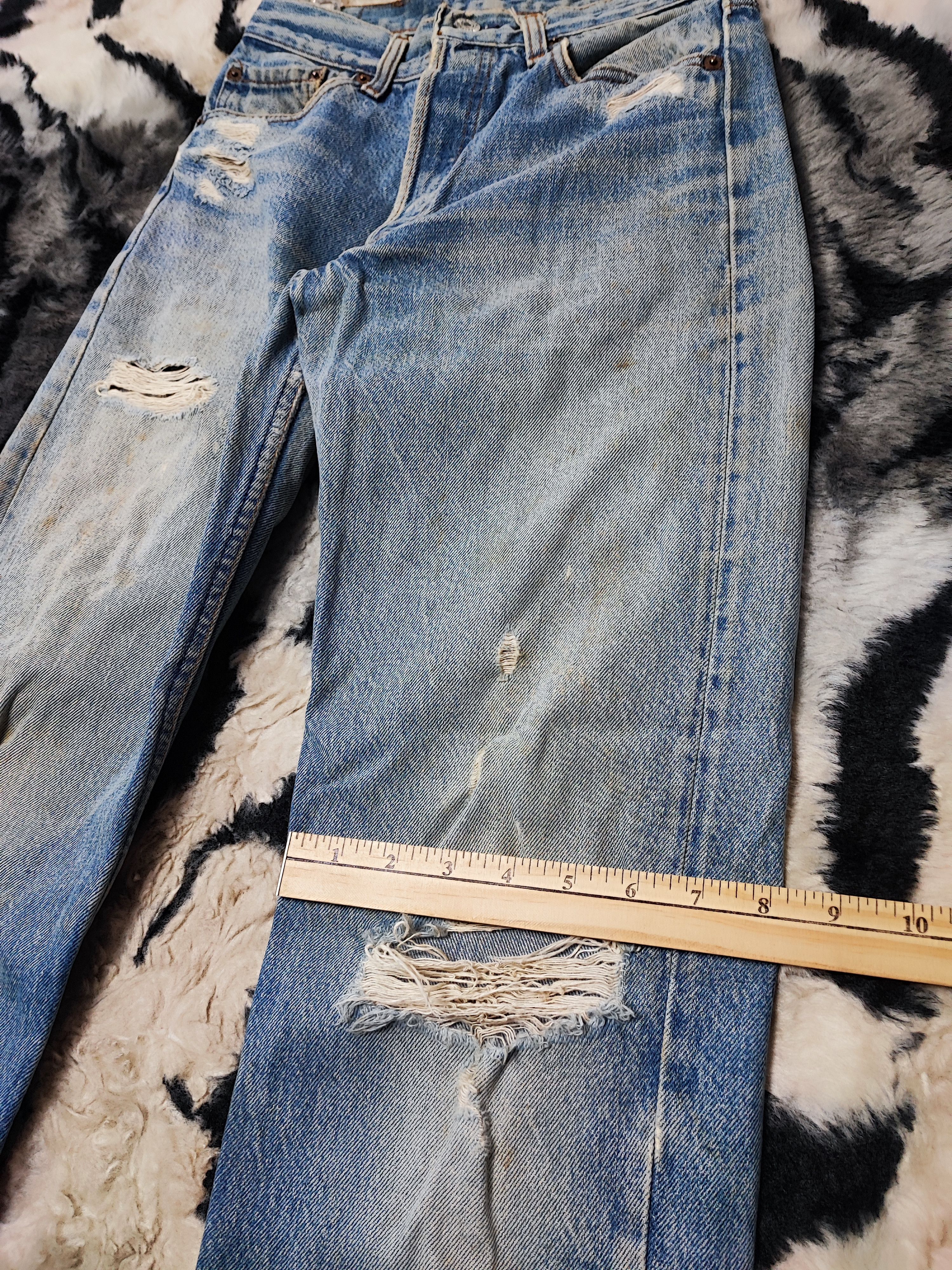 Levi's Vintage 80s Levis 501 0115 Sun Faded Jeans Size US 26 / EU 42 - 7 Thumbnail