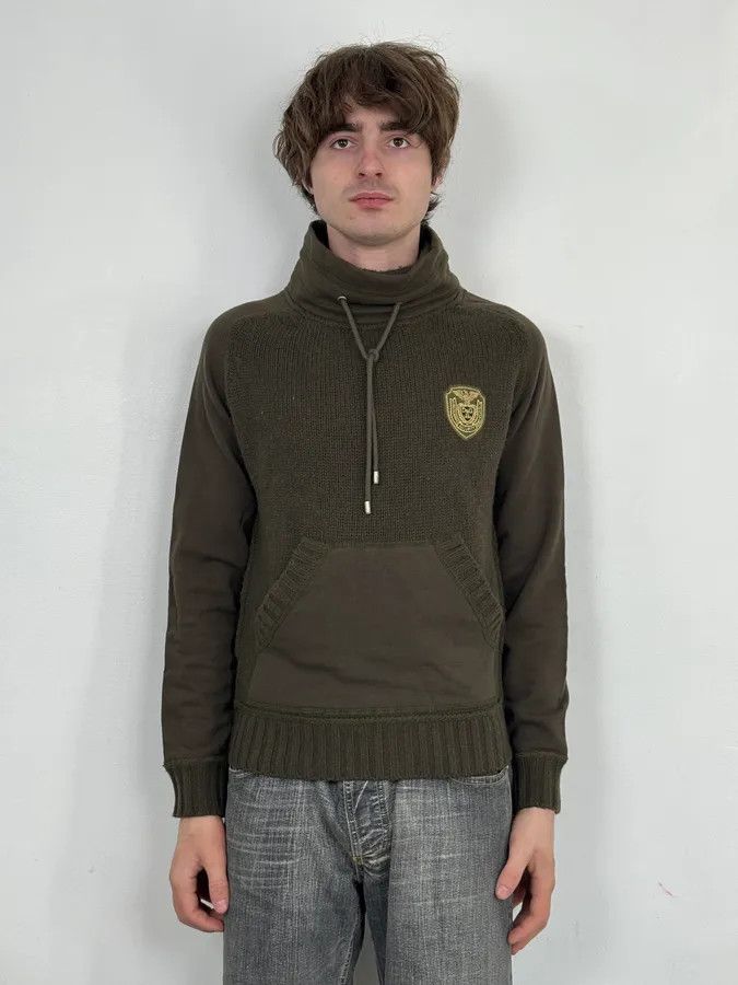 Dolce & Gabbana AW2003 Dolce & Gabbana Hybrid Khaki Green Wool Sweater Size US M / EU 48-50 / 2 - 2 Thumbnail