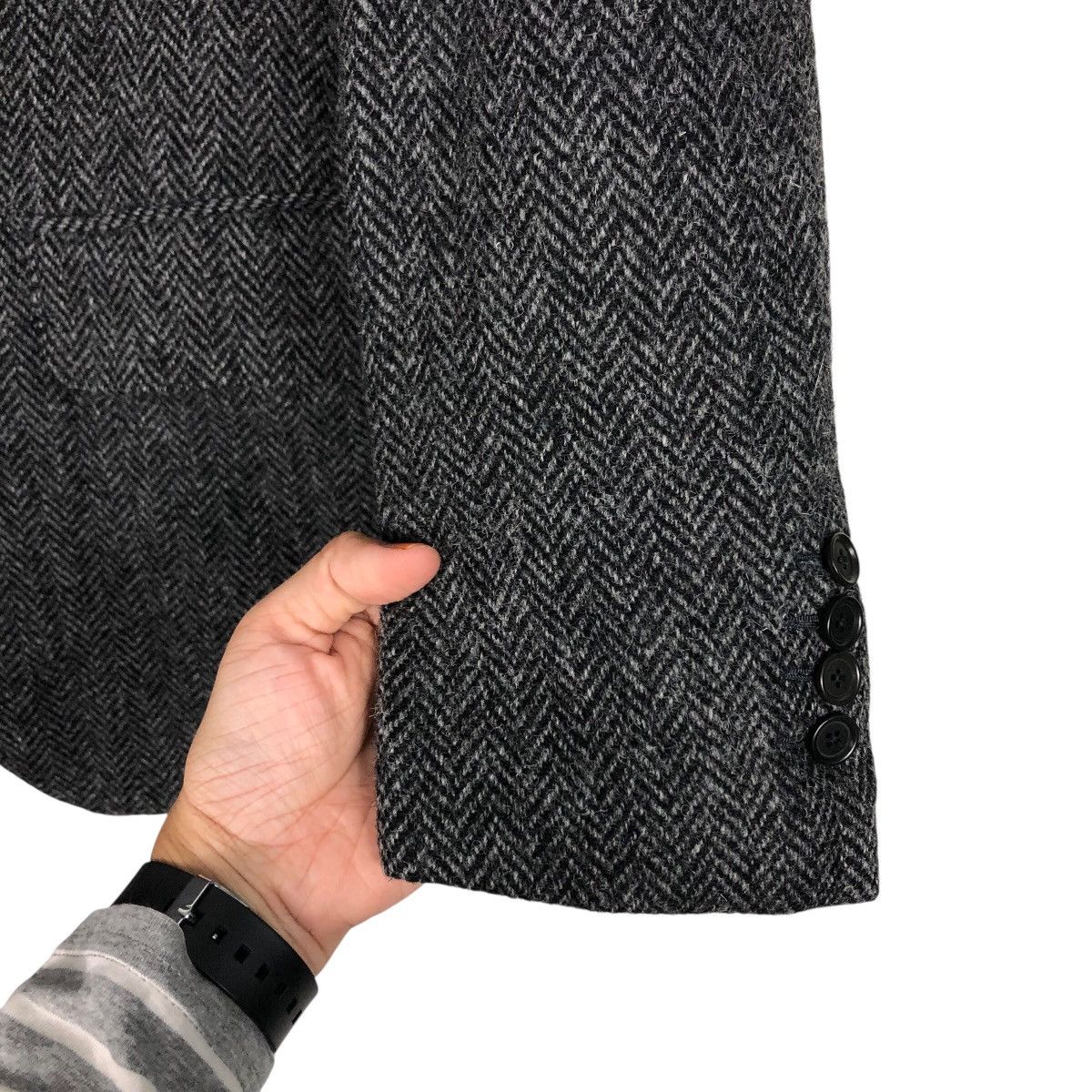 Harris Tweed 📌Vintage Wool Jacket Harris Tweed Double Breast Herringbone Size US M / EU 48-50 / 2 - 16 Thumbnail
