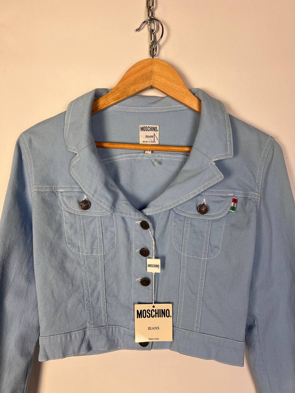 Designer × Moschino × Vintage Vintage Moschino Jeans Denim Jacket Size L / US 10 / IT 46 - 2 Thumbnail