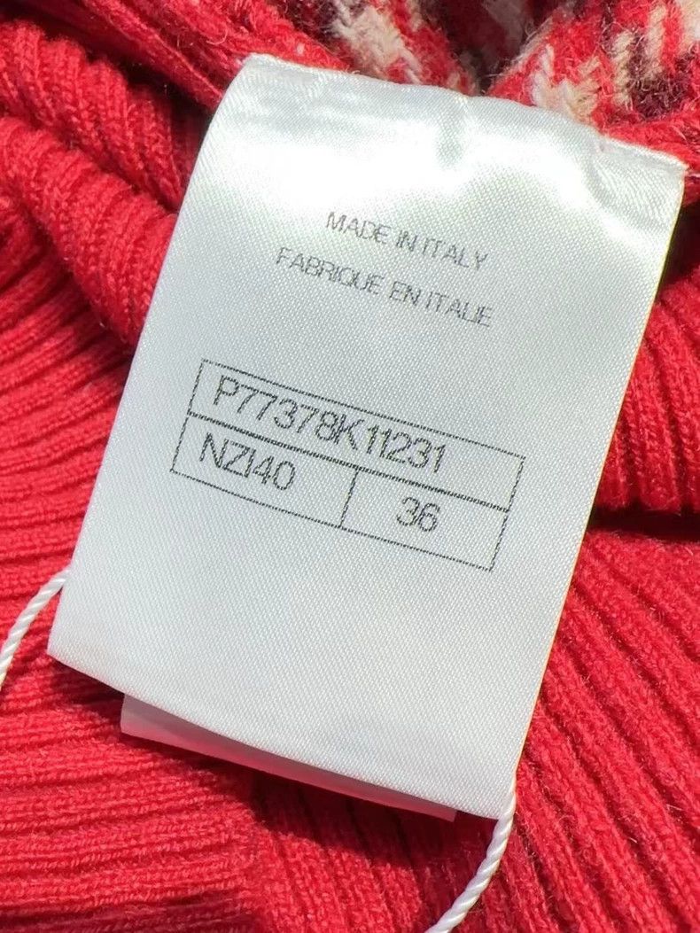 Chanel Chanel Ski series red plaid sweater jacket Size XS / US 0-2 / IT 36-38 - 6 Thumbnail