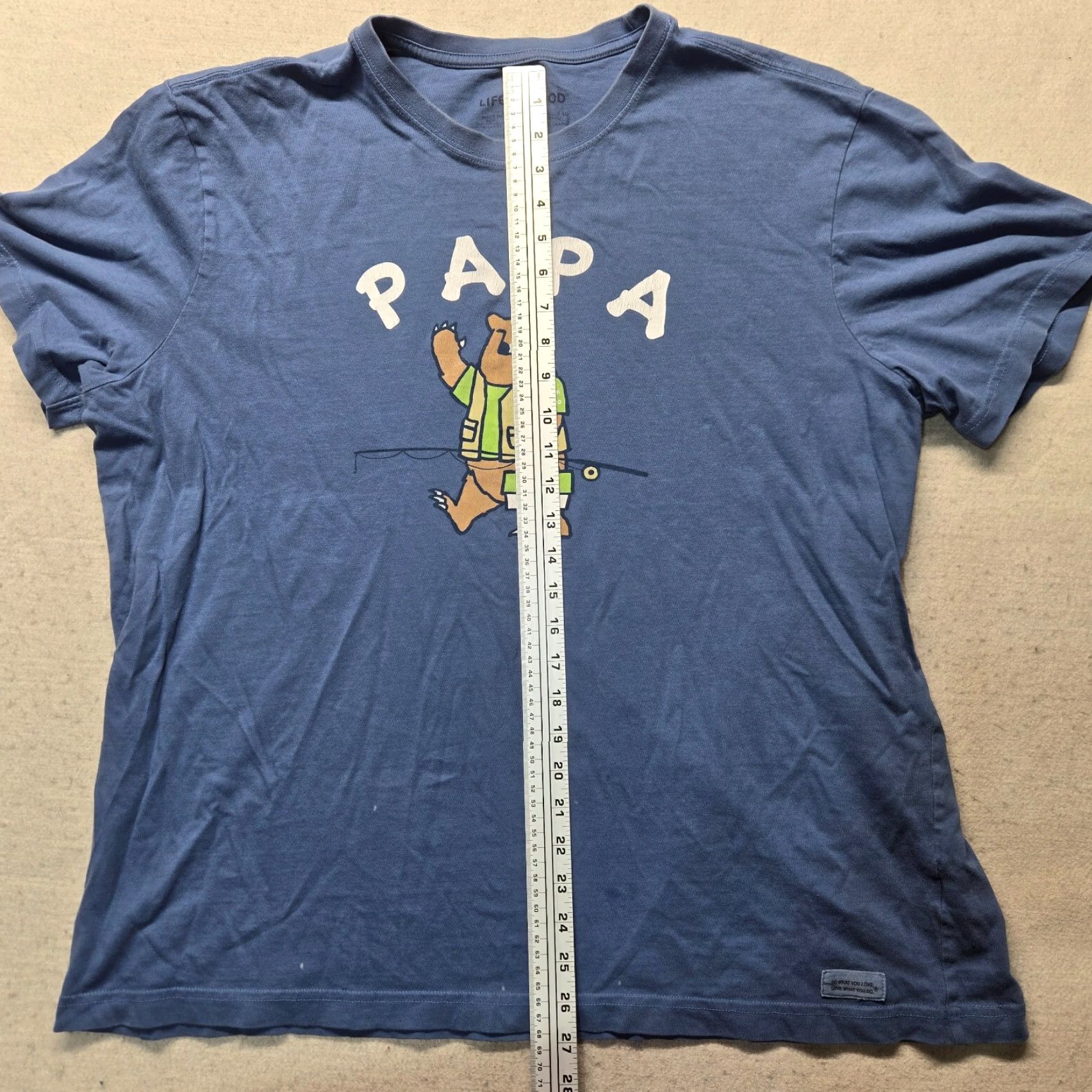 Life is Good LIFE IS GOOD T-Shirt Mens Shirt Adult XL Dad Fishing Bear Funny Logo Size US XL / EU 56 / 4 - 5 Thumbnail