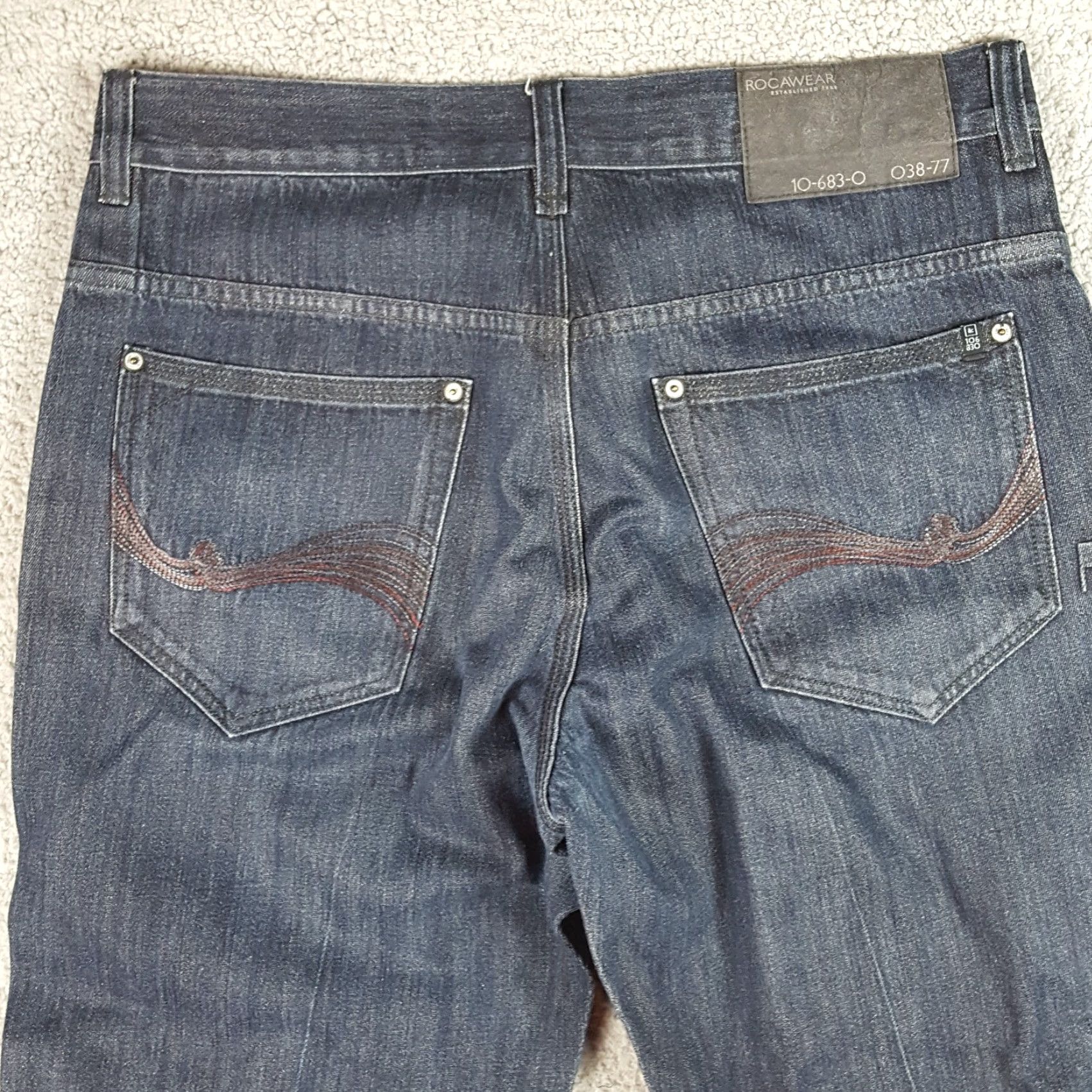 Rocawear VINTAGE Rocawear Baggy Jeans Men’s Size 38x31 Dark Blue Y2K Hip-Hop Denim Size US 38 / EU 54 - 4 Thumbnail