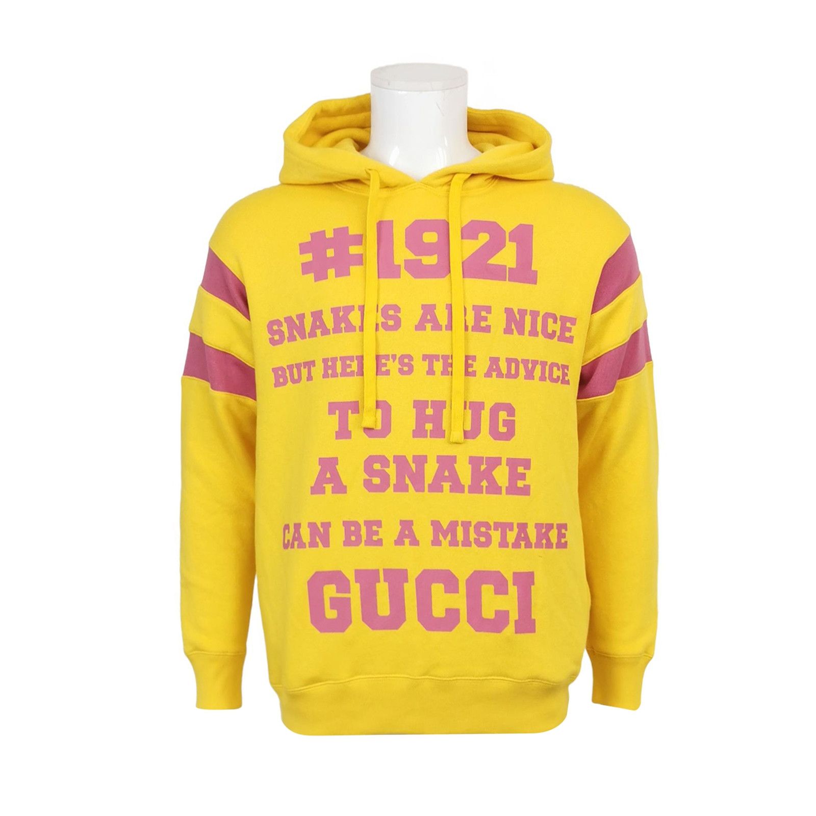 Gucci Gucci Yellow Logo Print Hoodie XS Size US XS / EU 42 / 0 - 1 Thumbnail