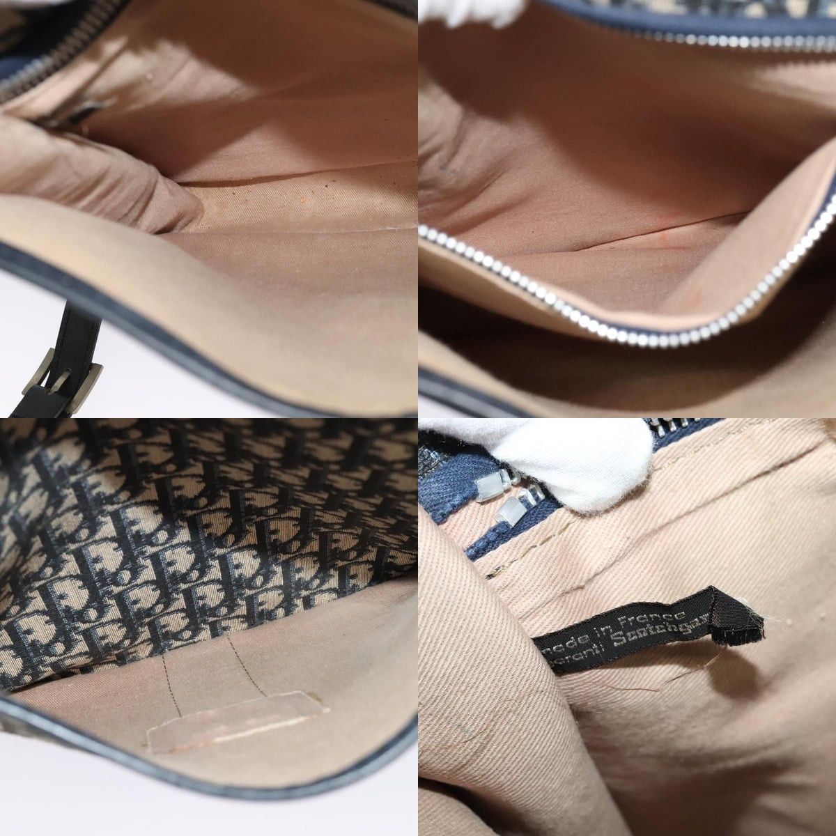 Dior DIOR Trotter Canvas Shoulder Bag Navy Silver Size ONE SIZE - 12 Thumbnail